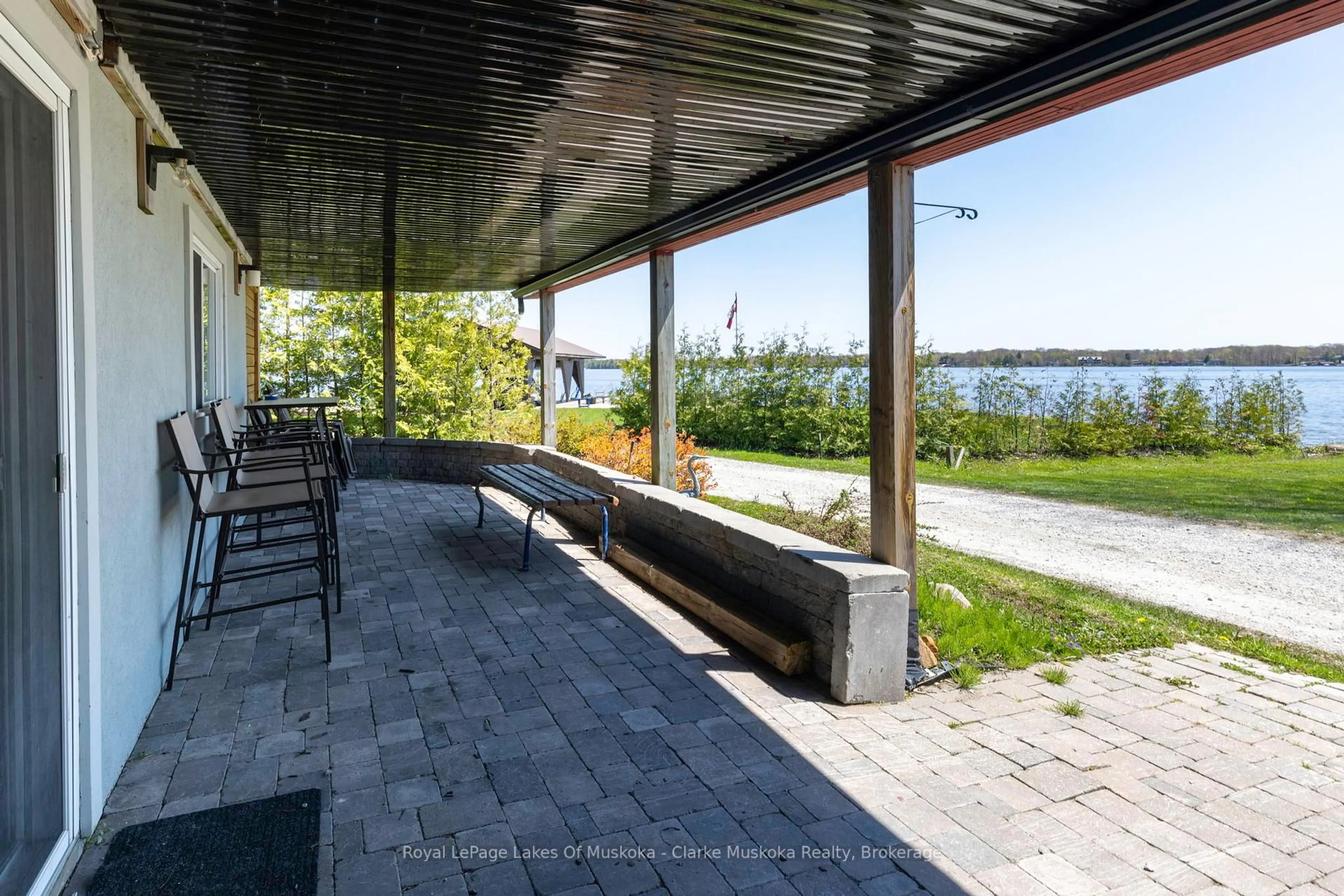 Patio, water/lake/river/ocean view for 64 Valley Rd, Georgian Bay Ontario L0K 1S0