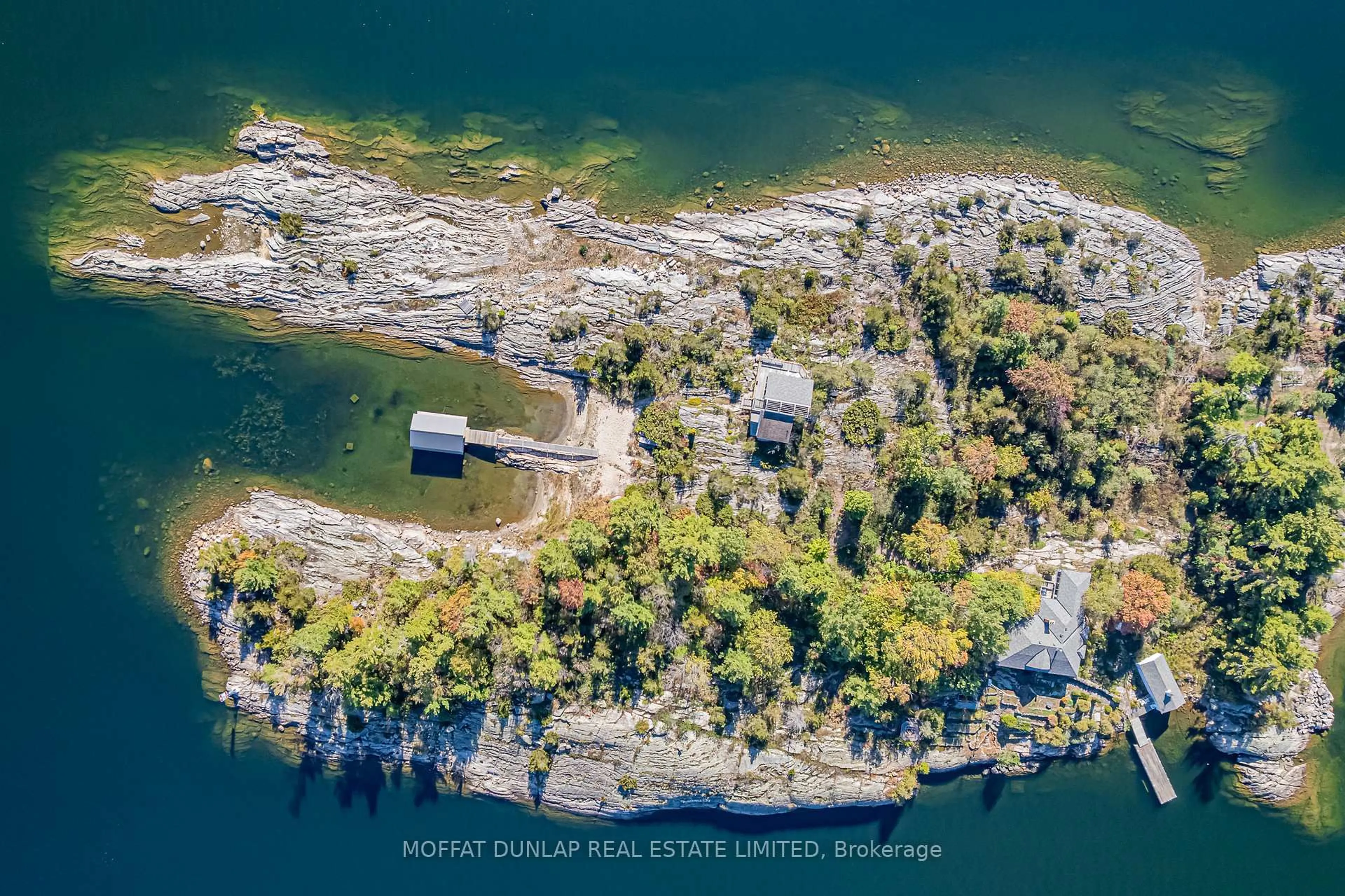 A pic from outside/outdoor area/front of a property/back of a property/a pic from drone, water/lake/river/ocean view for 2 IS 2390, Georgian Bay Ontario P0E 1E0