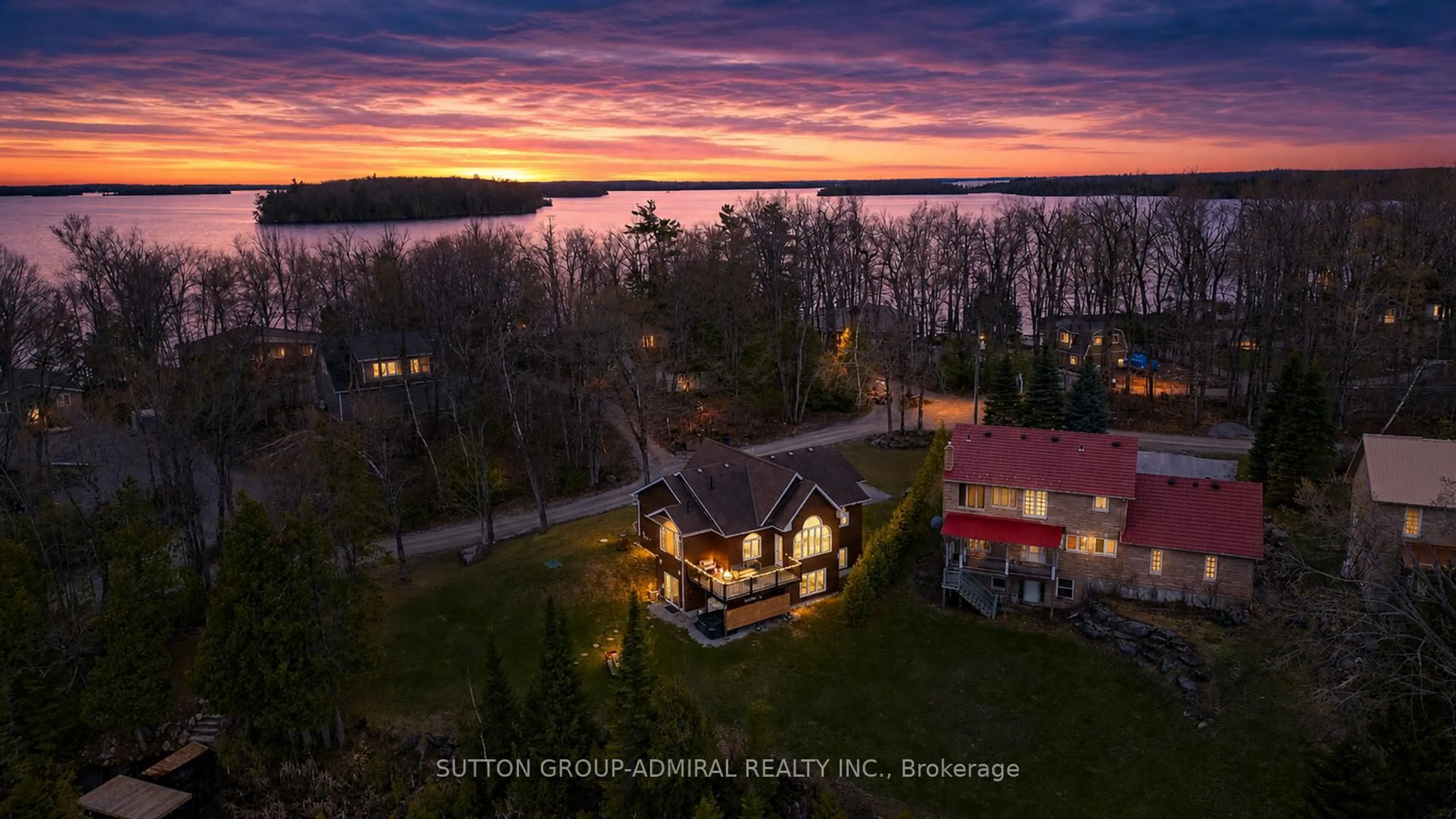 A pic from outside/outdoor area/front of a property/back of a property/a pic from drone, water/lake/river/ocean view for 106 Juniper Isle Rd, Kawartha Lakes Ontario K0M 1N0