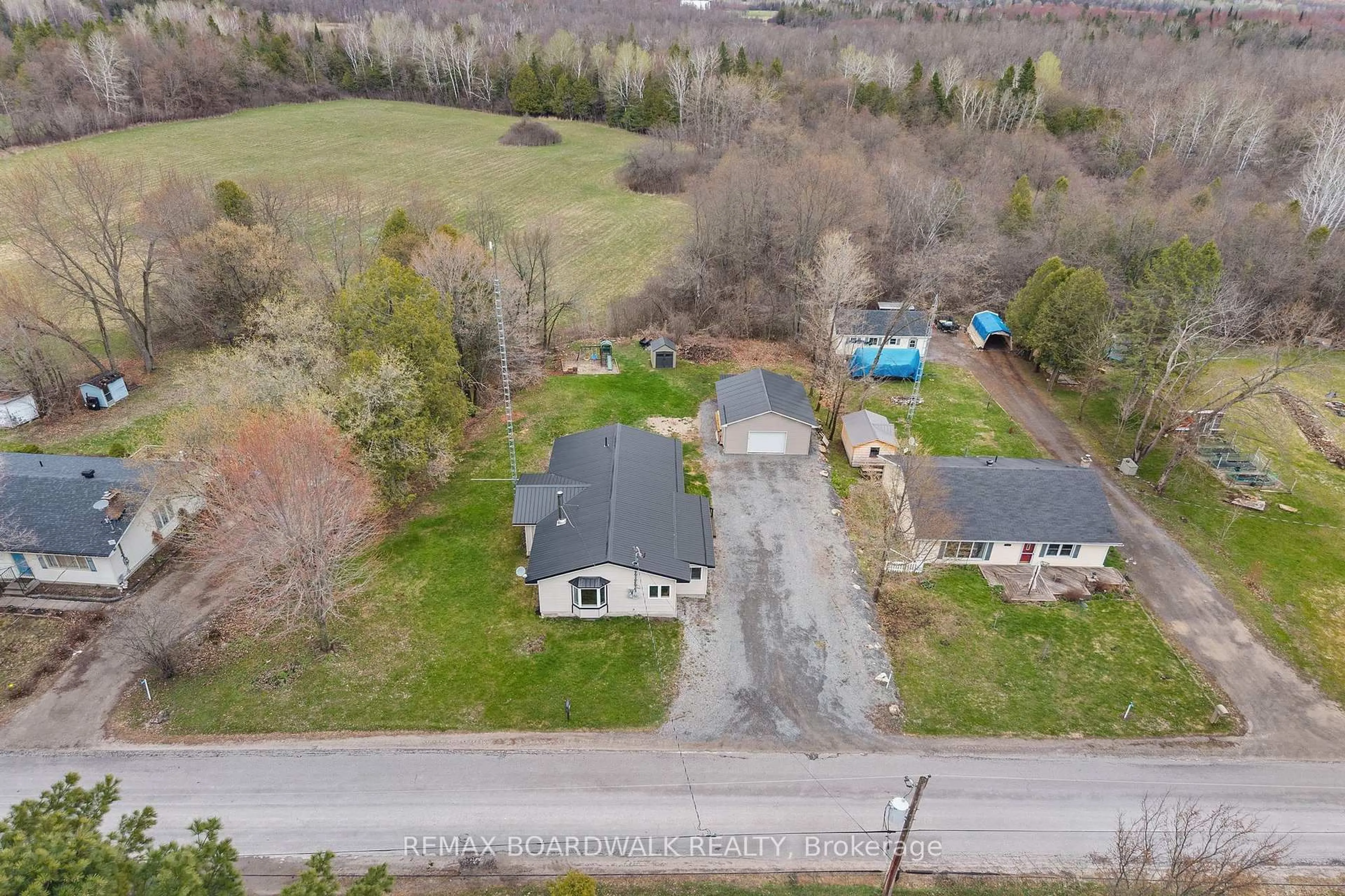 A pic from outside/outdoor area/front of a property/back of a property/a pic from drone, street for 640 Ramsay Concession 4a Concession, Carleton Place Ontario K7C 3P1