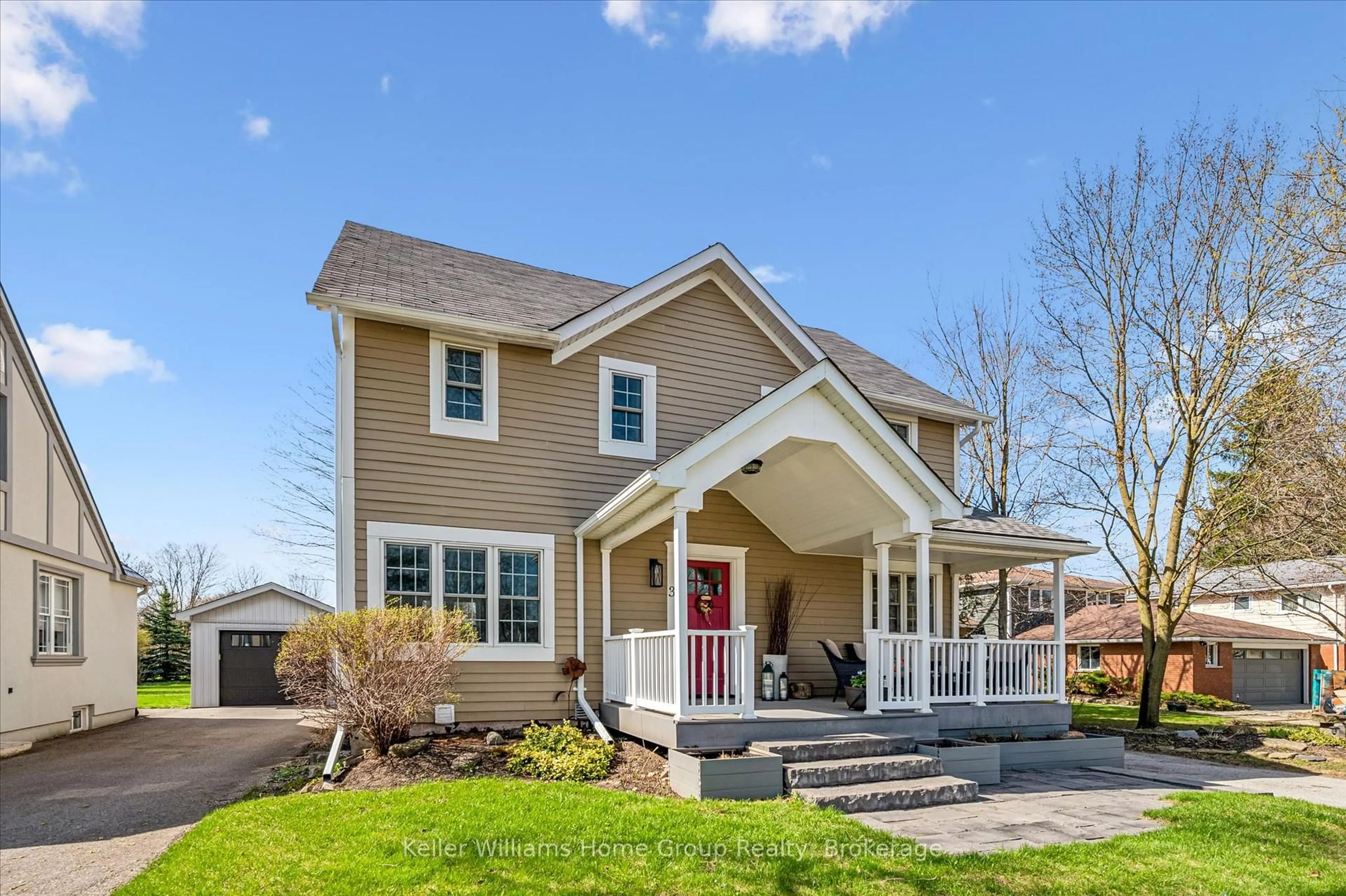 Home with vinyl exterior material, street for 3 Dundas St, Erin Ontario N0B 1T0