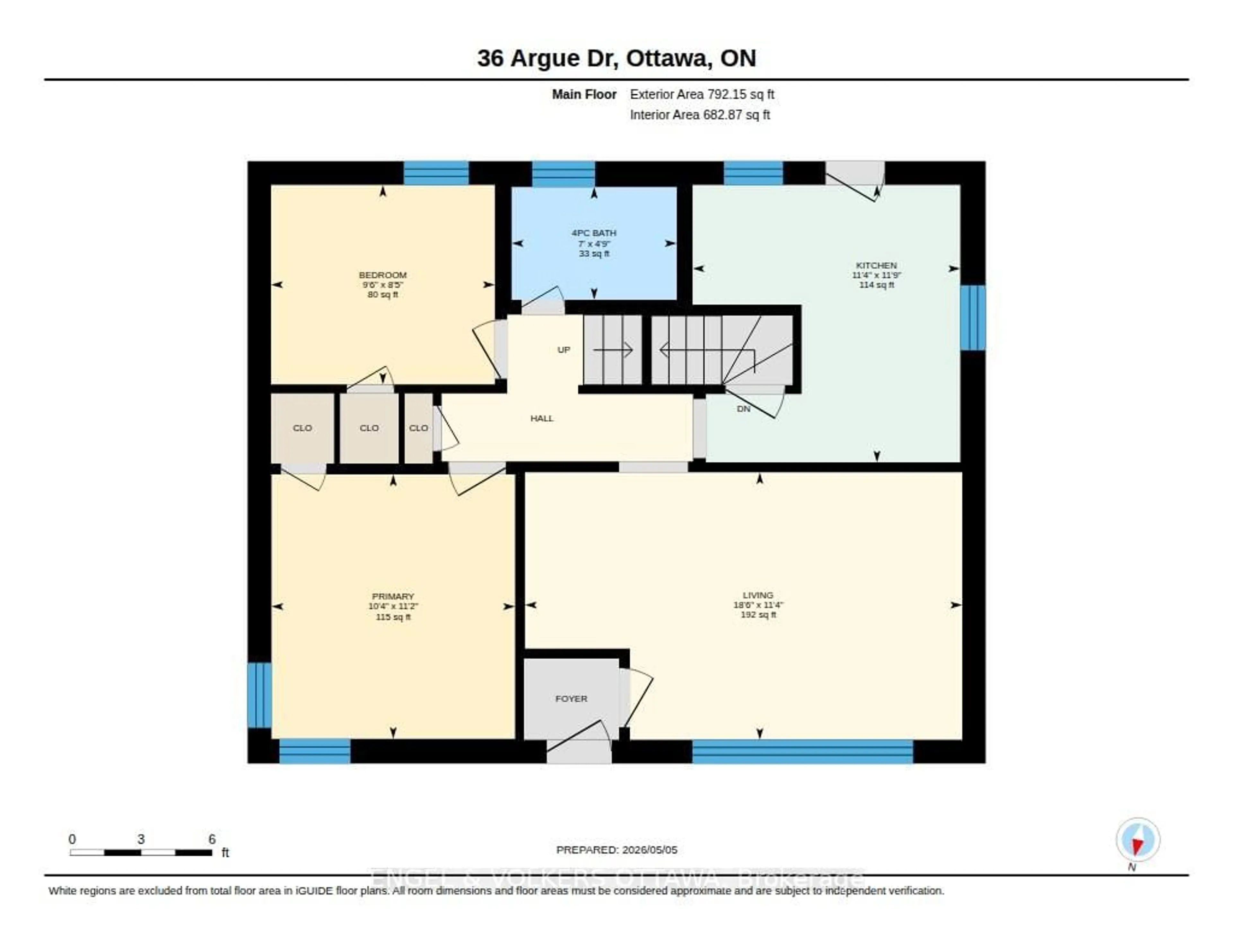 Floor plan for 36 Argue Dr, Ottawa Ontario K2E 6S1
