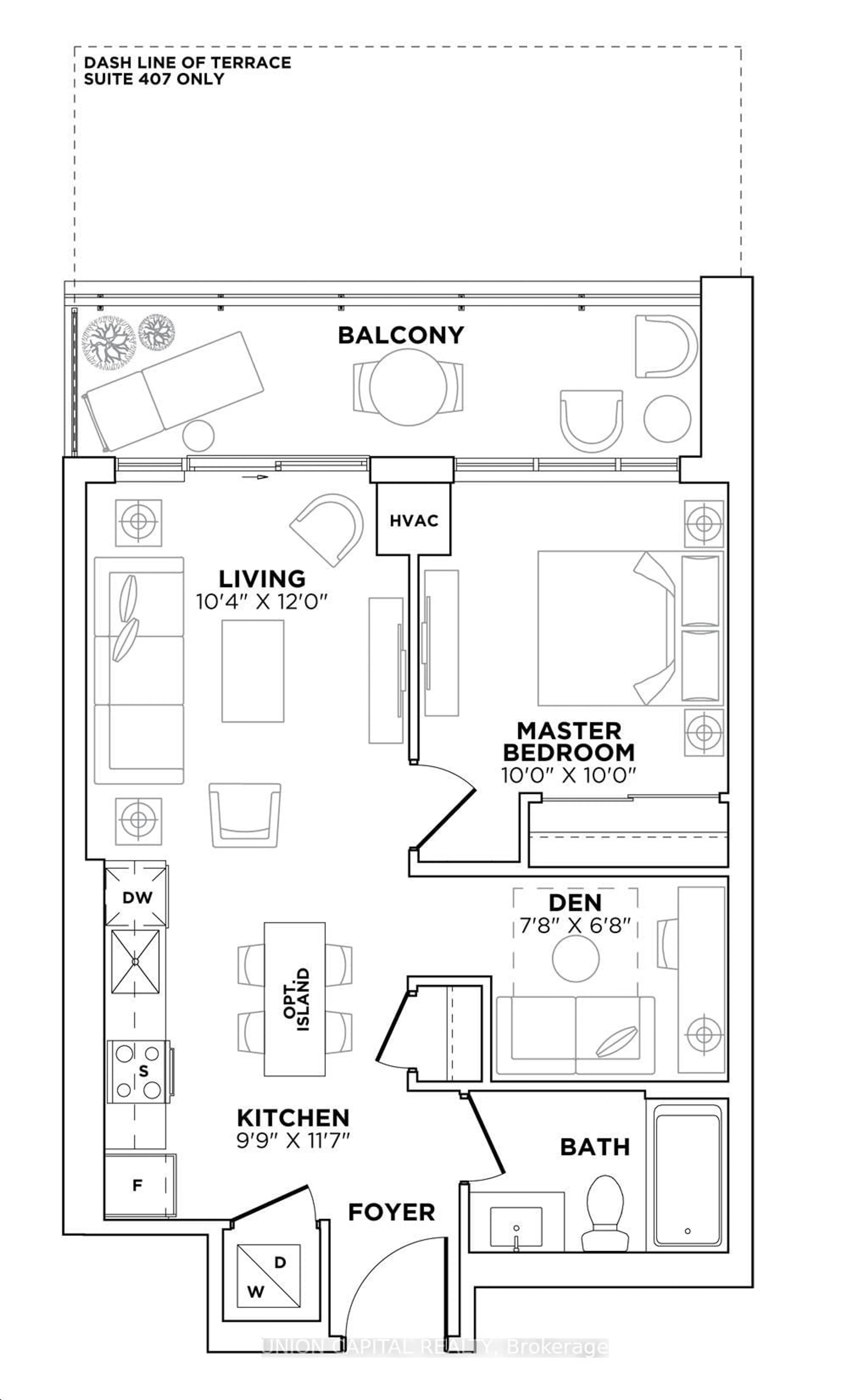 Floor plan for 212 King William St #1207, Hamilton Ontario L8R 0A7