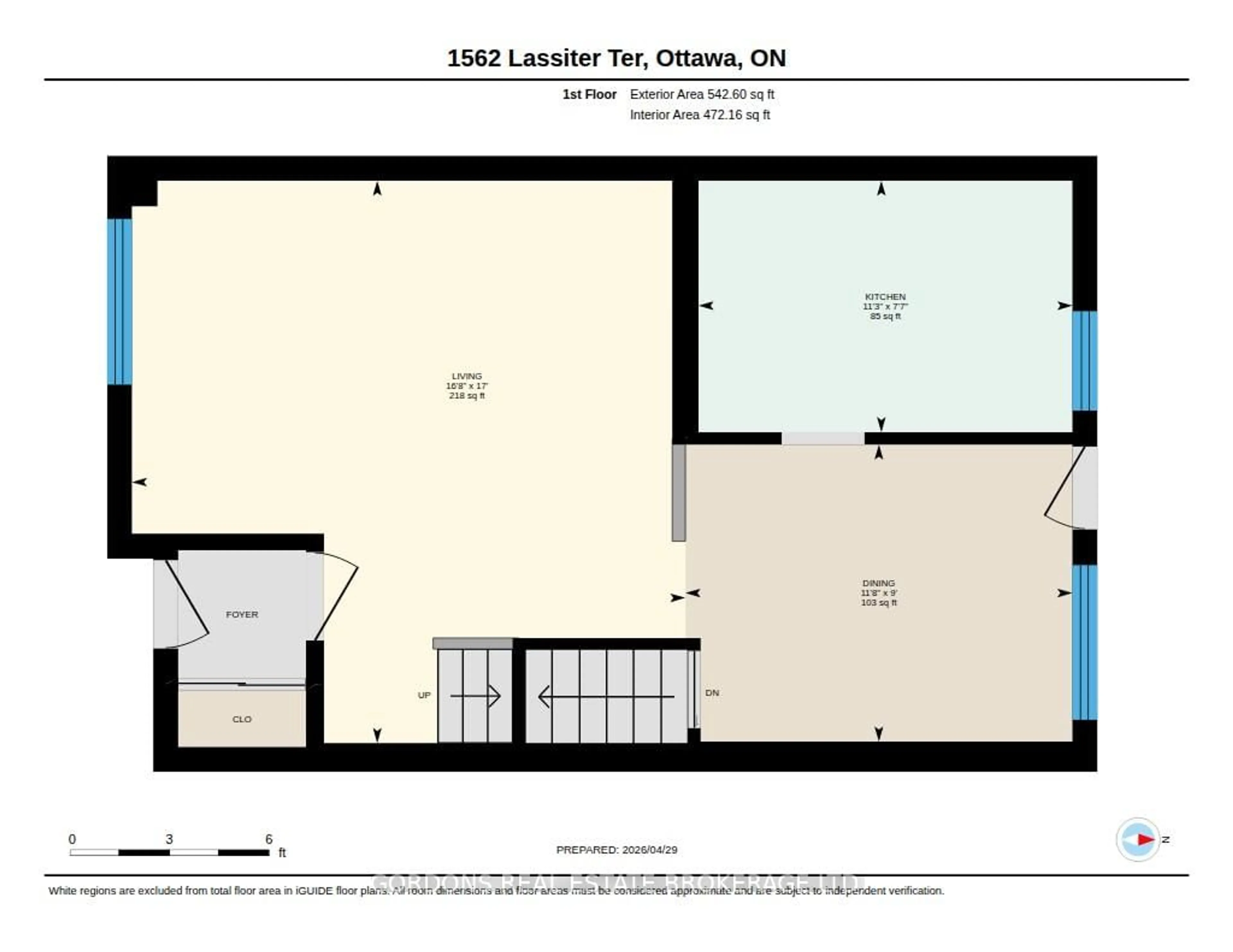 Floor plan for 1562 Lassiter Terr, Ottawa Ontario K1J 8N4