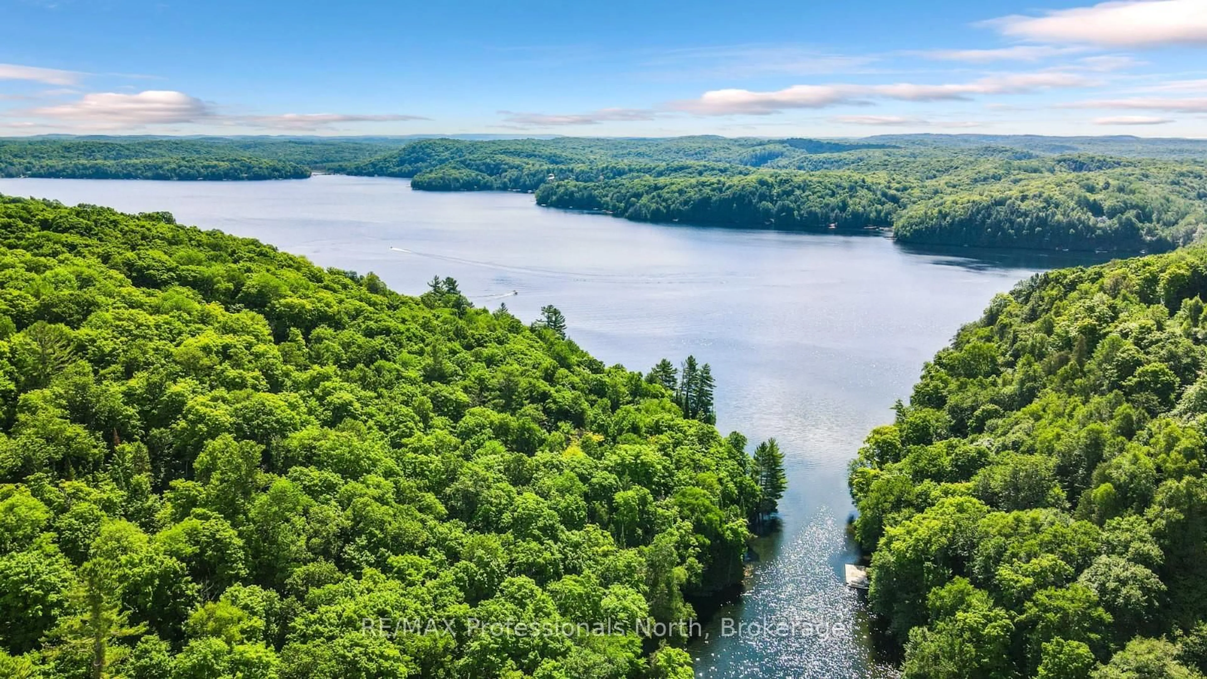 A pic from outside/outdoor area/front of a property/back of a property/a pic from drone, water/lake/river/ocean view for LOT 104 Precipice Rd, Dysart et al Ontario K0M 1S0