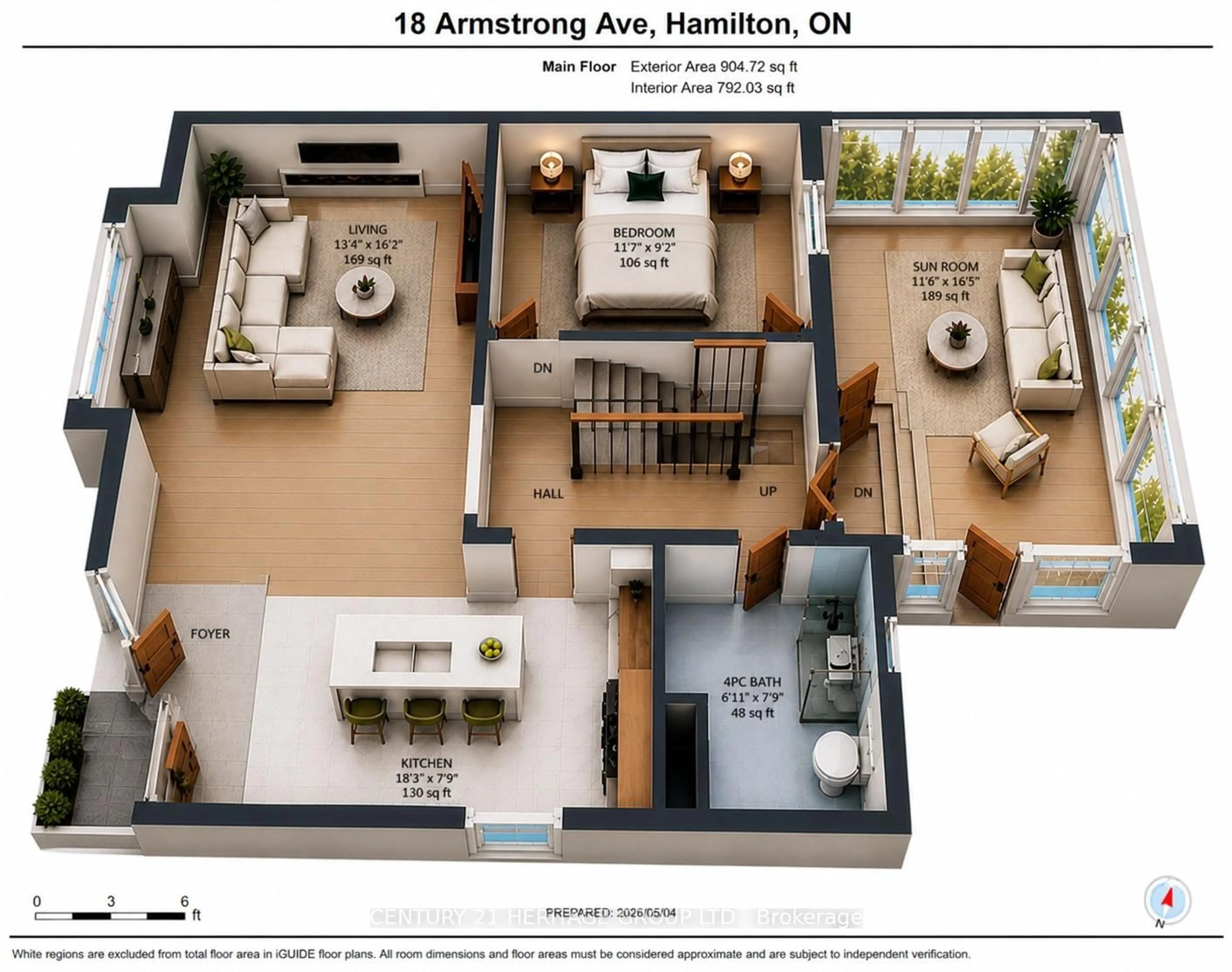Floor plan for 18 Armstrong Ave, Hamilton Ontario L8H 1M5
