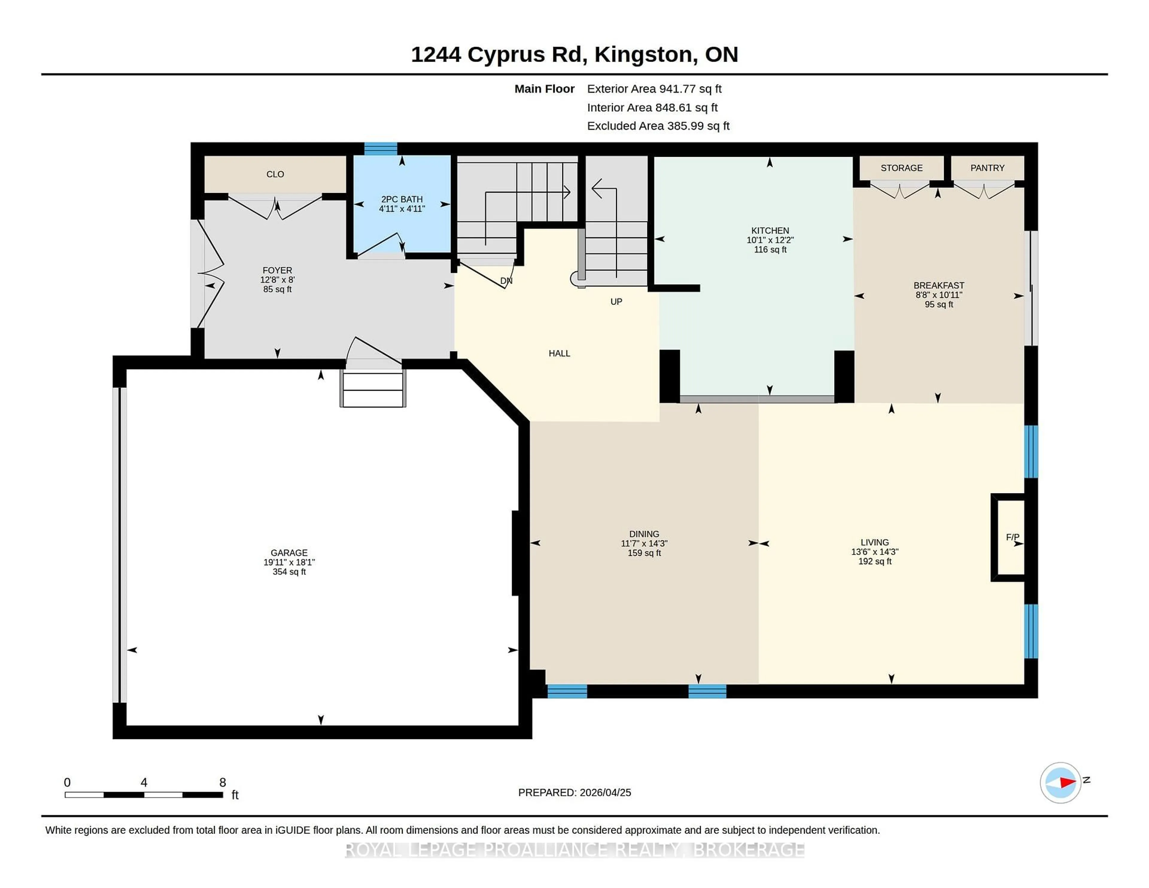 Floor plan for 1244 Cyprus Rd, Kingston Ontario K7K 0E2
