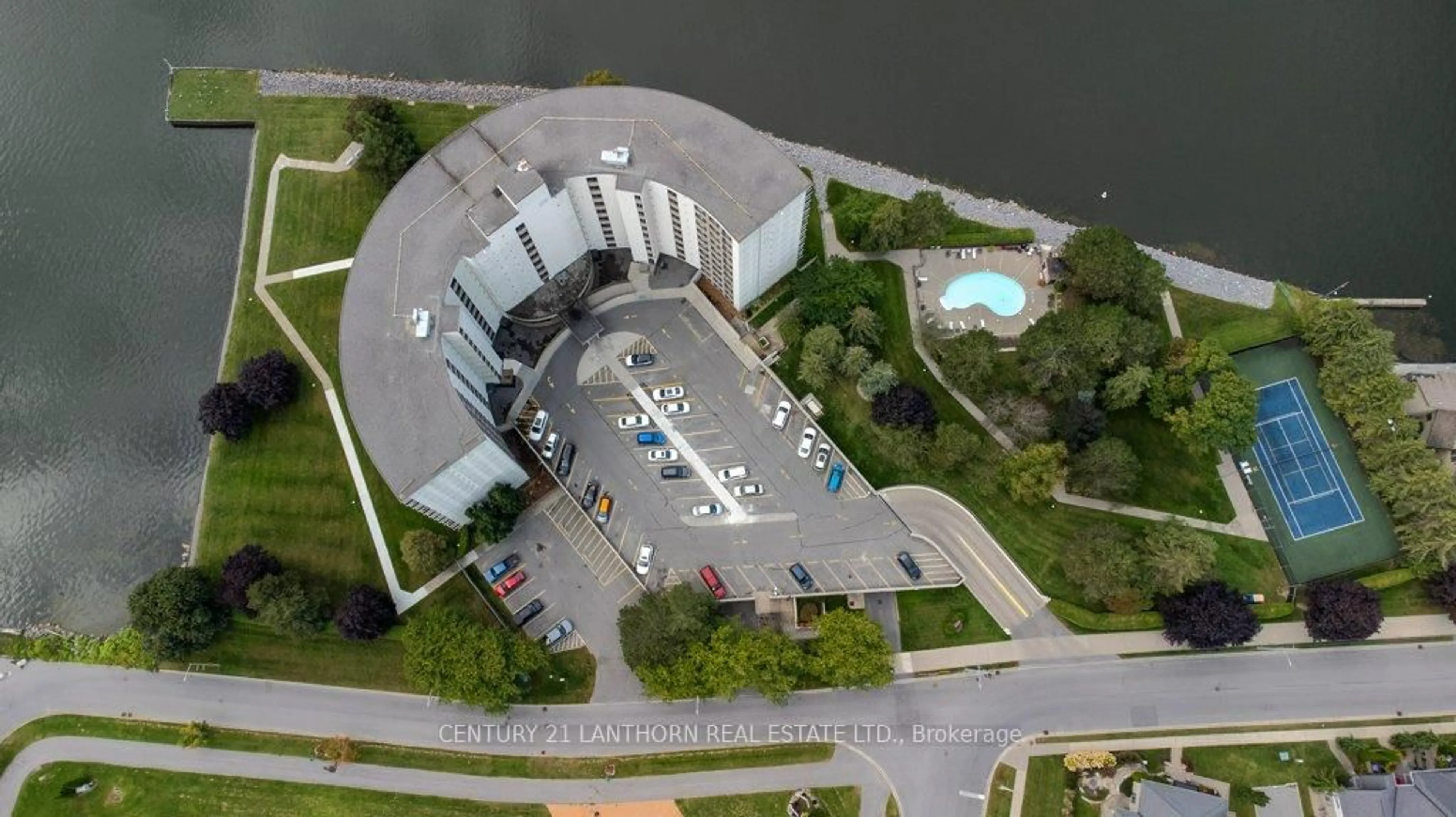 A pic from outside/outdoor area/front of a property/back of a property/a pic from drone, water/lake/river/ocean view for 2 South Front St #204, Belleville Ontario K8N 5K7