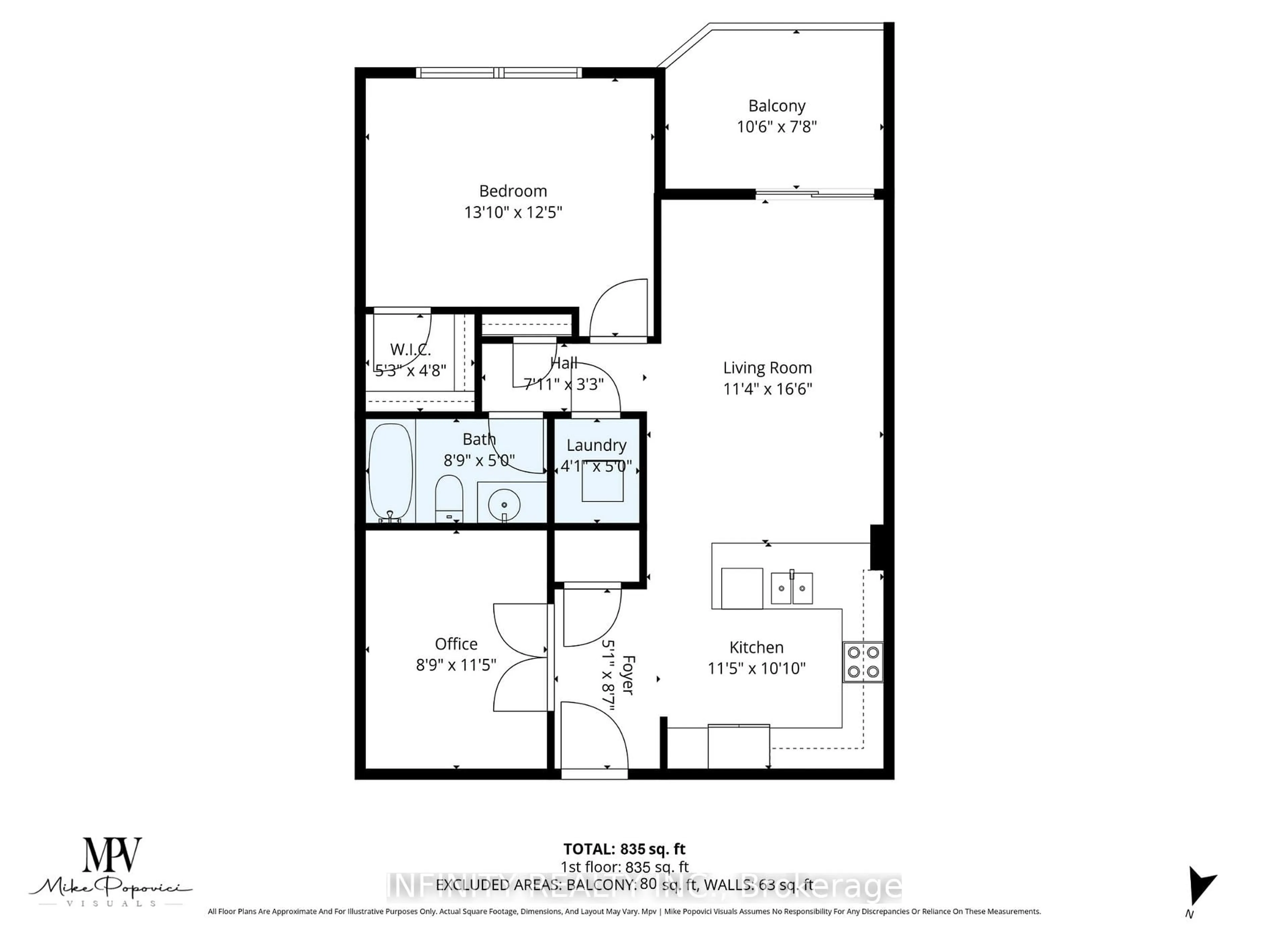 Floor plan for 330 Ridout St #1005, London East Ontario N6A 0A7