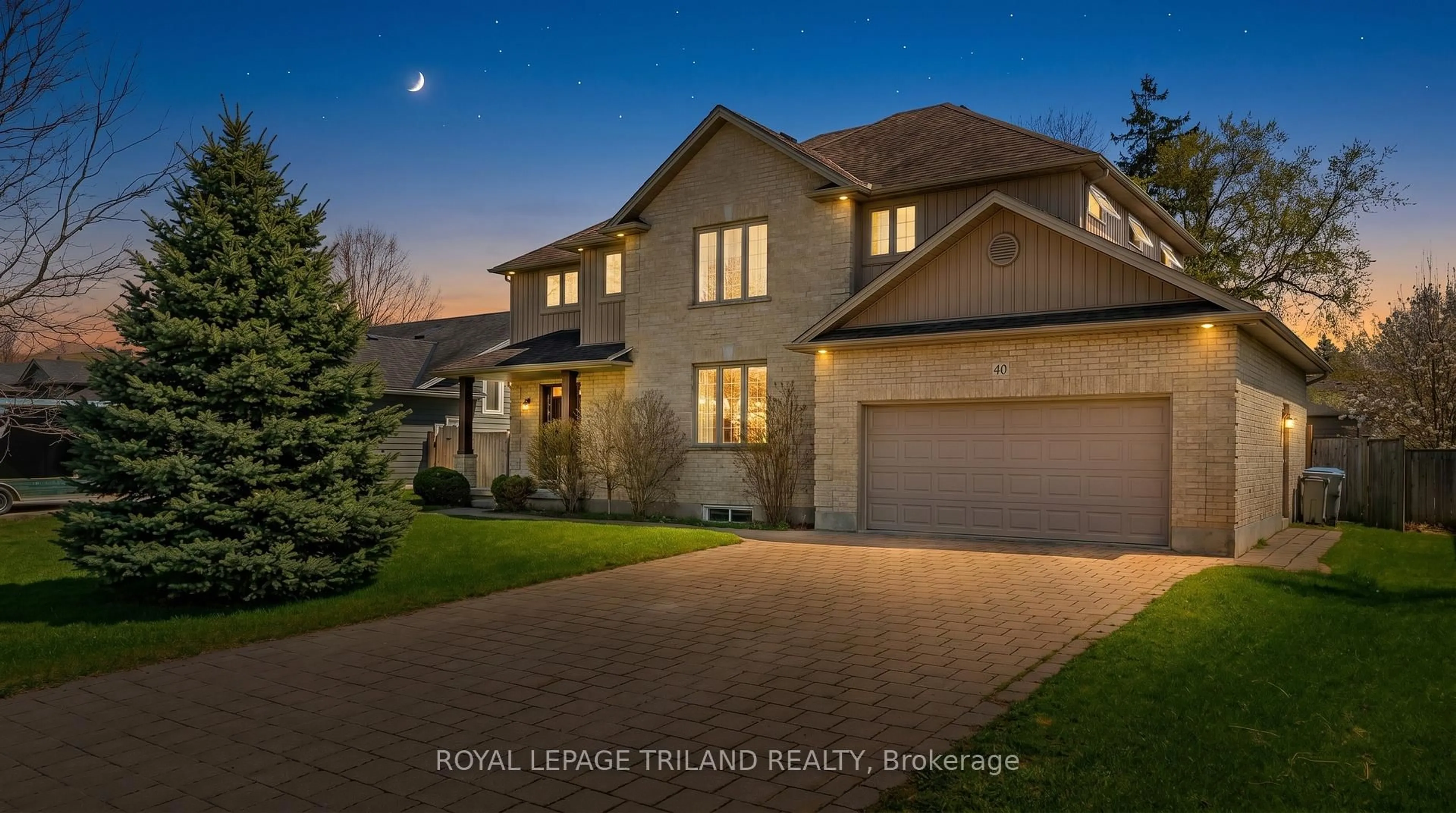 Home with brick exterior material, street for 40 FIELDSTONE Cres, Middlesex Centre Ontario N0L 1R0