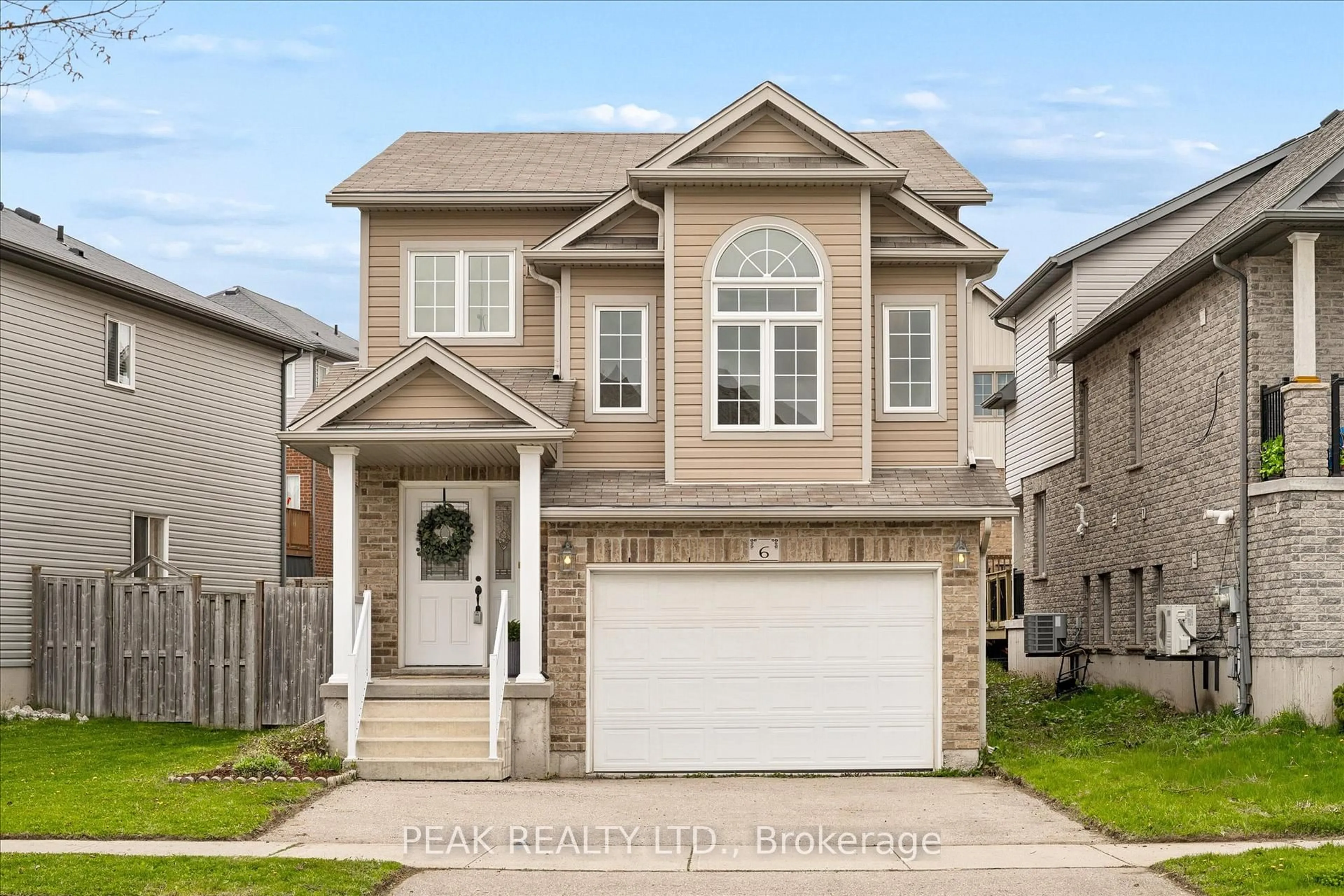 Home with vinyl exterior material, street for 6 Sassafras St, Kitchener Ontario N2N 3S4
