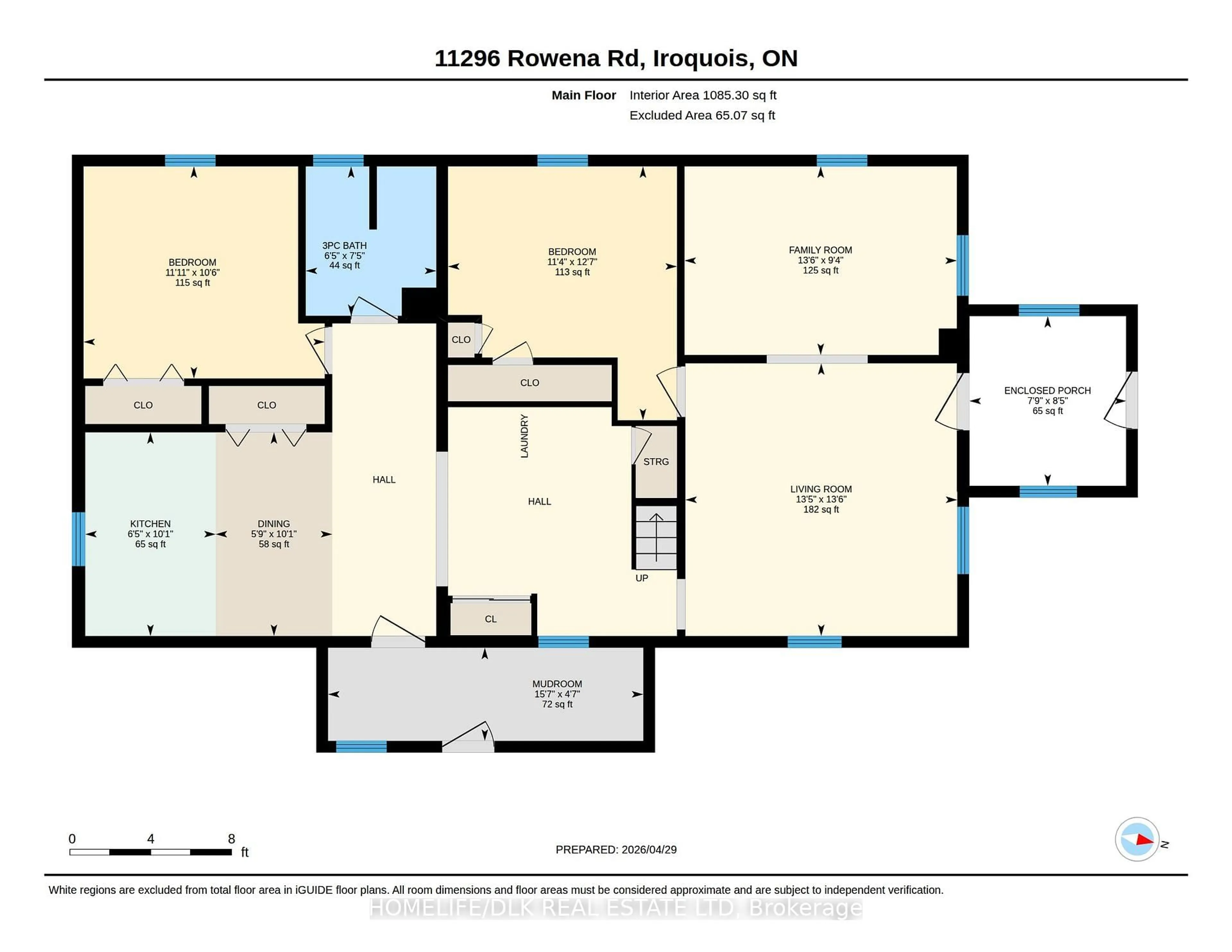Floor plan for 11296 Rowena Rd, South Dundas Ontario K0E 1K0