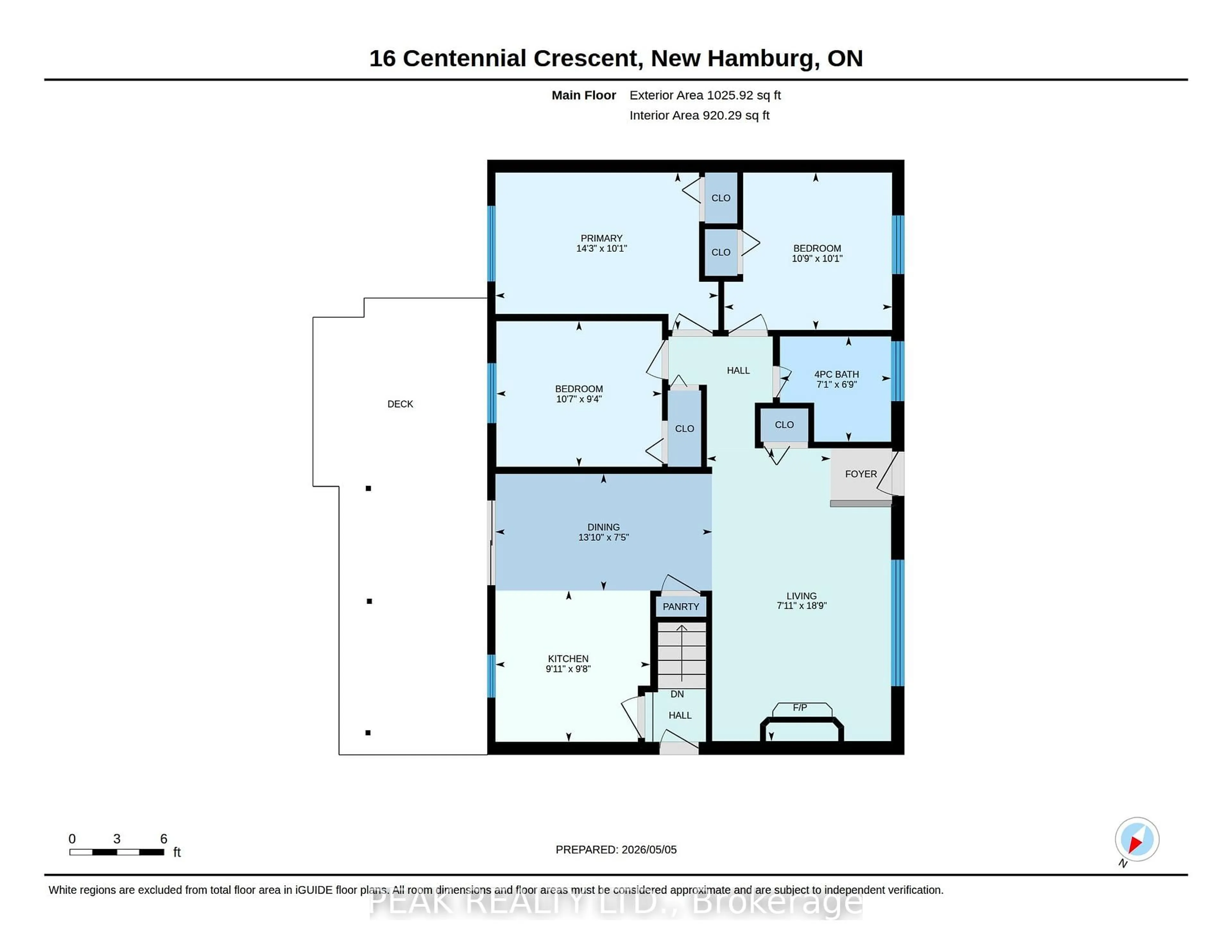 Floor plan for 16 Centennial Cres, Wilmot Ontario N3A 1K9