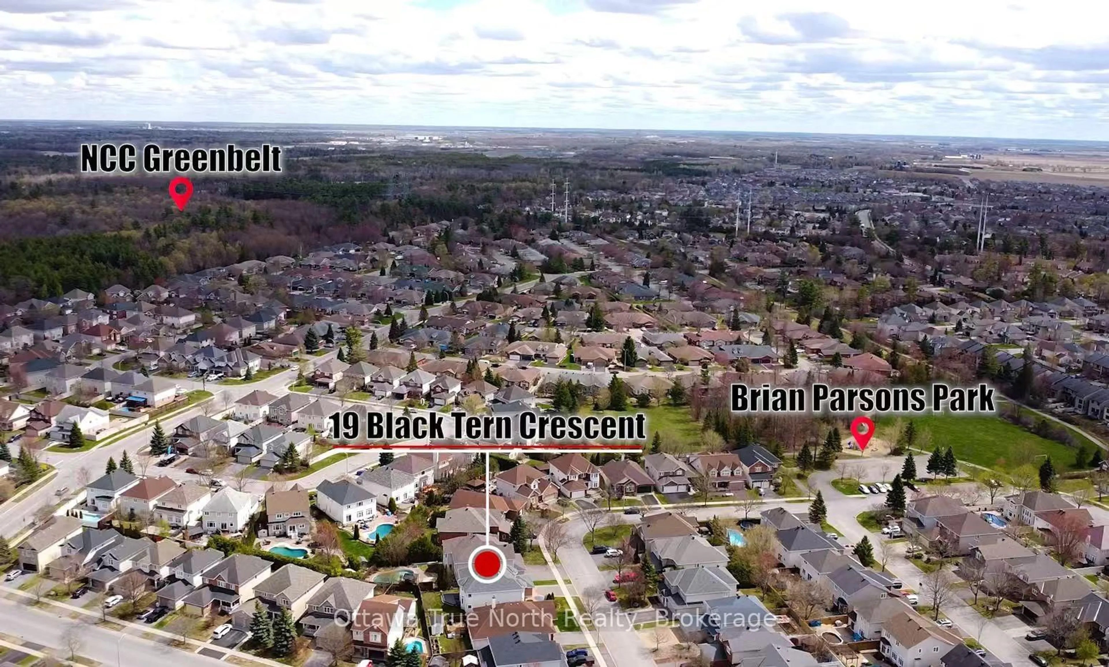 A pic from outside/outdoor area/front of a property/back of a property/a pic from drone, street for 19 Black Tern Cres, Ottawa Ontario K2M 2Z4