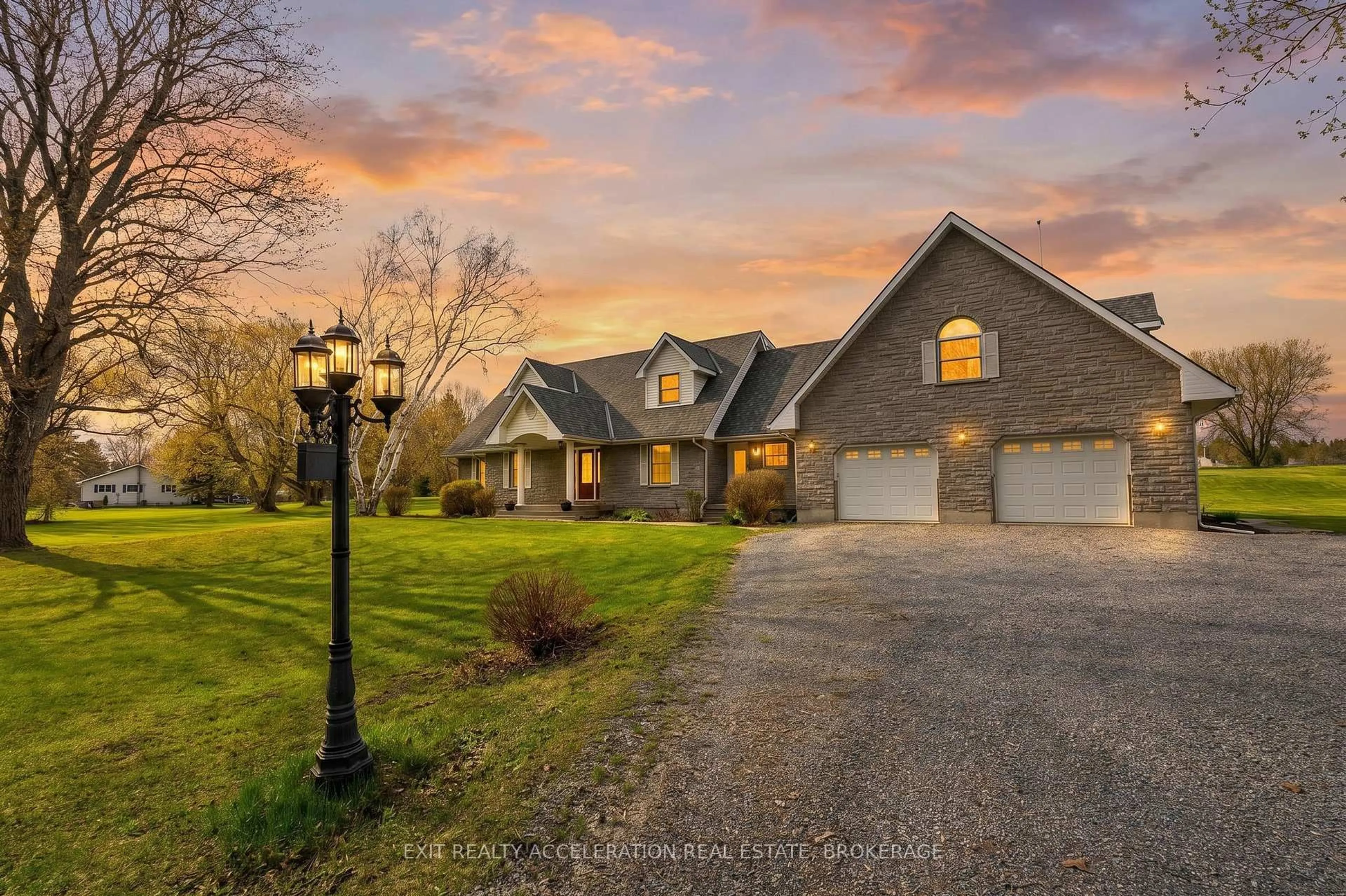 A pic from outside/outdoor area/front of a property/back of a property/a pic from drone, street for 7349 County Rd 2, Napanee Ontario K7R 3K6