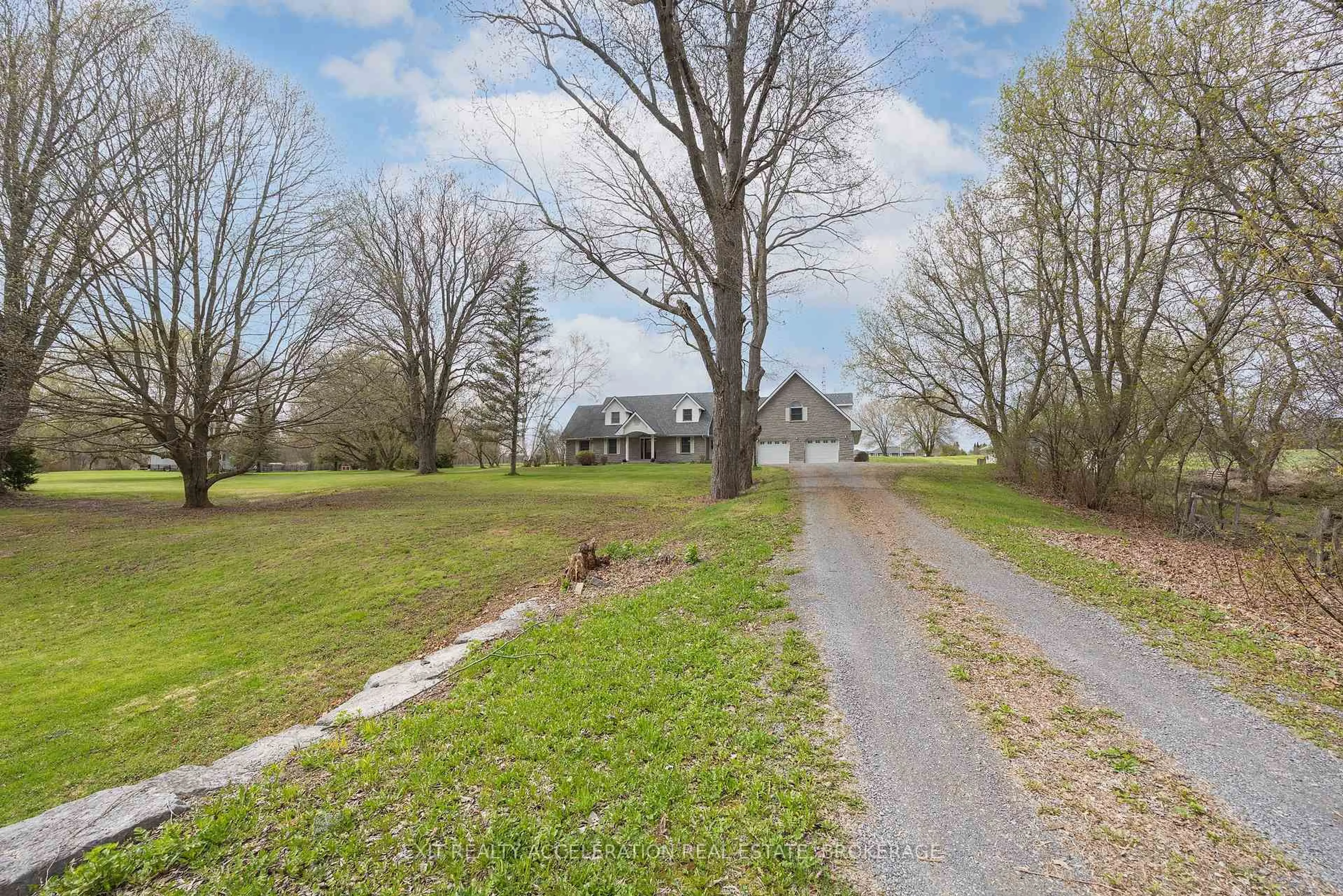 A pic from outside/outdoor area/front of a property/back of a property/a pic from drone, street for 7349 County Rd 2, Napanee Ontario K7R 3K6