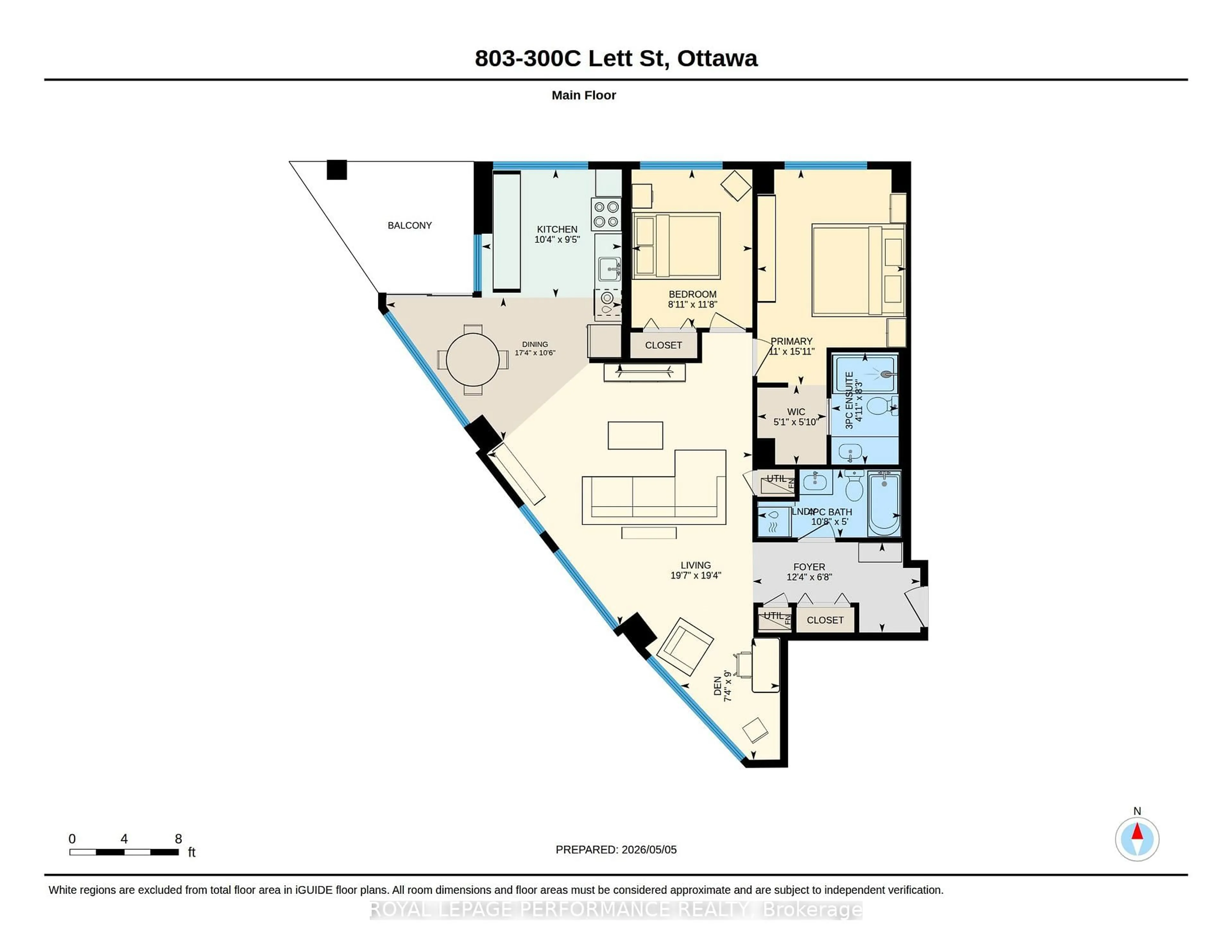 Floor plan for 300C Lett St #803, Ottawa Ontario K1R 0B8