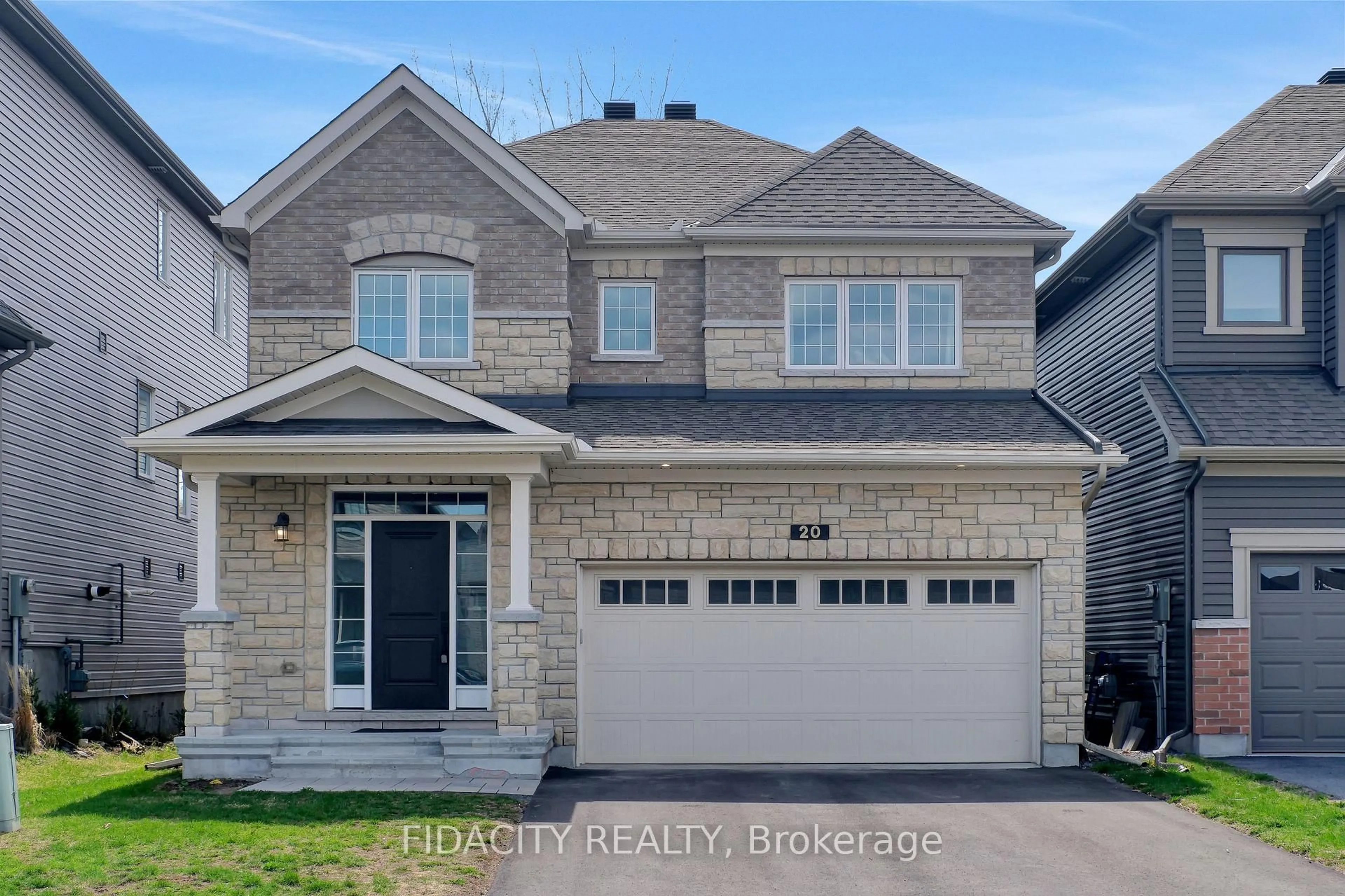 Home with brick exterior material, street for 20 Allan Moore Pl, Stittsville Ontario K2S 2A9