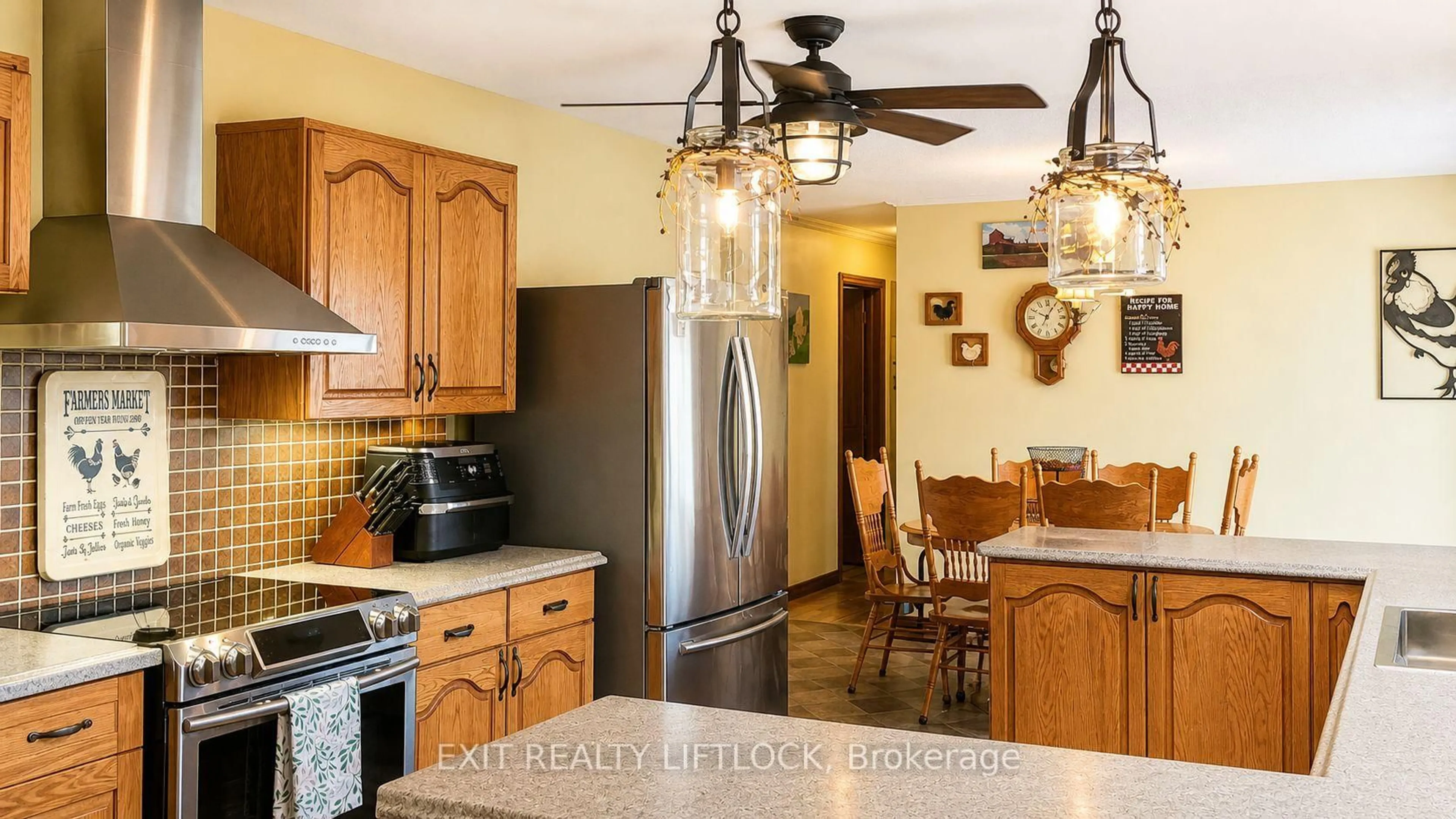 Open concept kitchen, ceramic/tile floor for 178 Adam & Eve Rd, Trent Lakes Ontario K0L 1J0