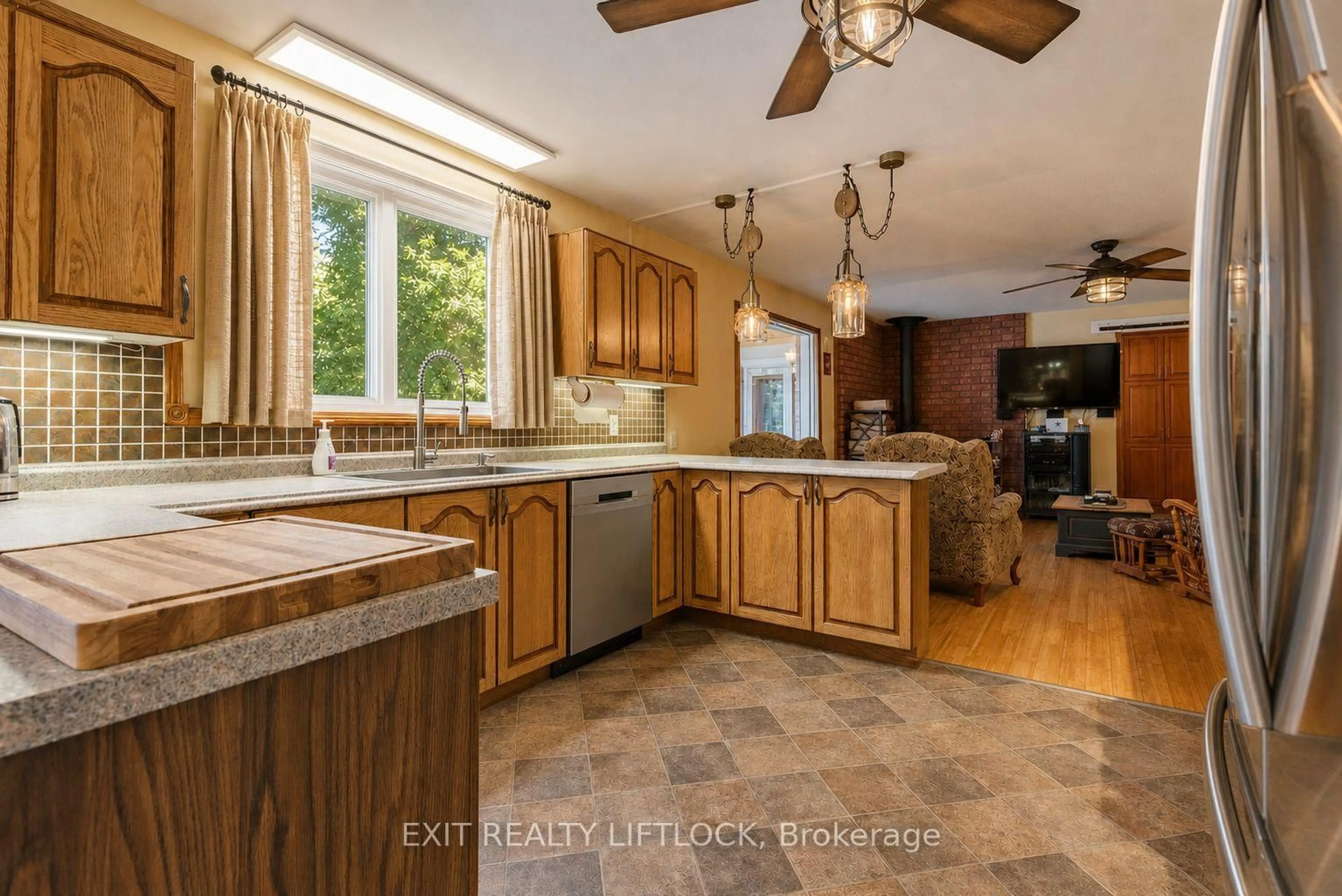 Open concept kitchen, ceramic/tile floor for 178 Adam & Eve Rd, Trent Lakes Ontario K0L 1J0
