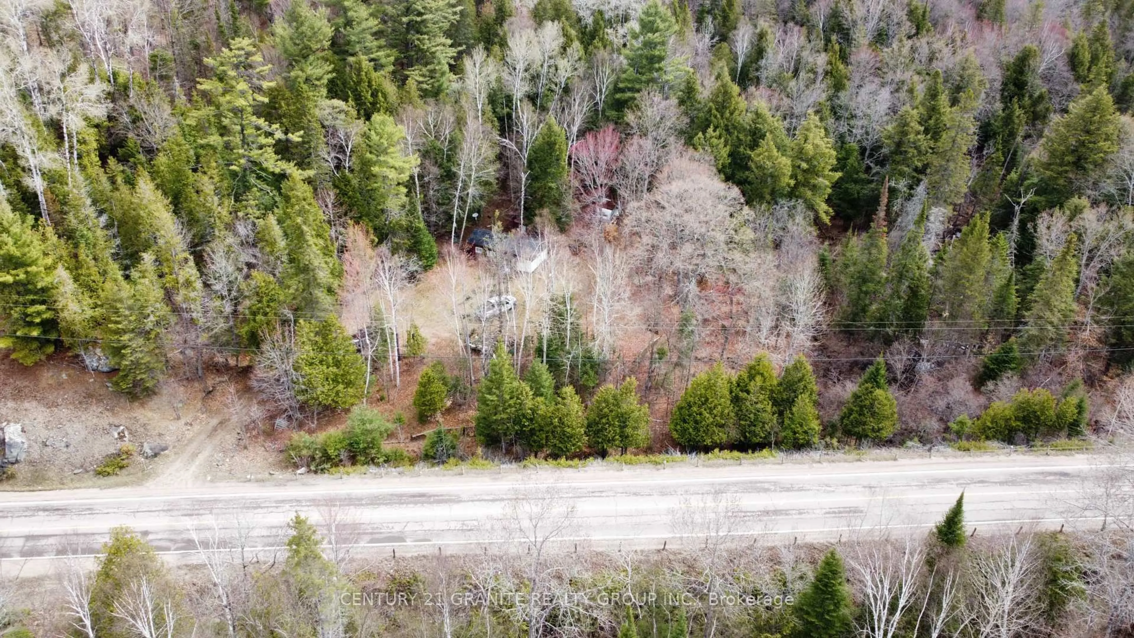 A pic from outside/outdoor area/front of a property/back of a property/a pic from drone, forest/trees view for 508 Schutt Rd, Palmer Rapids Ontario K0J 2E0