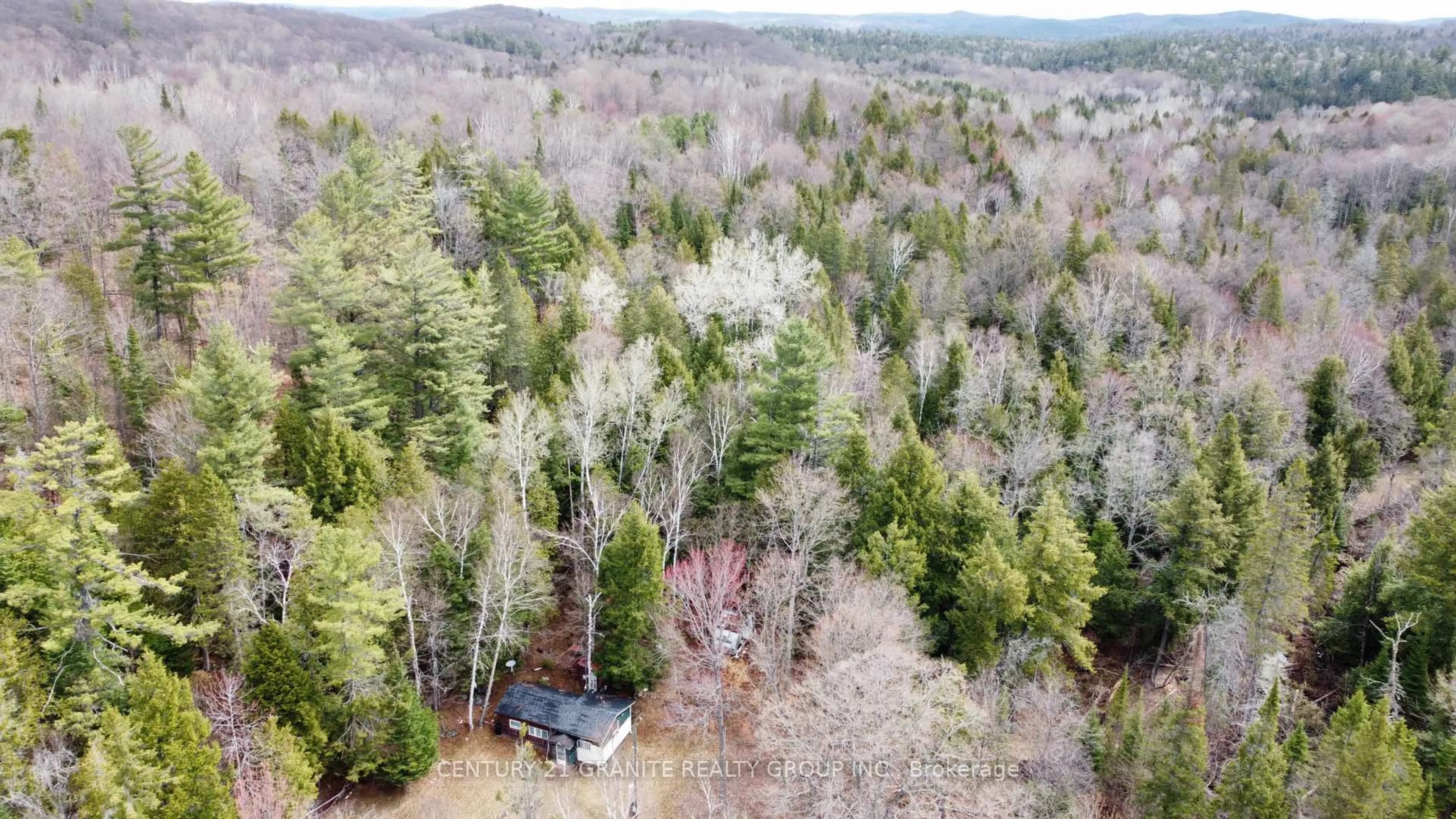 A pic from outside/outdoor area/front of a property/back of a property/a pic from drone, forest/trees view for 508 Schutt Rd, Palmer Rapids Ontario K0J 2E0
