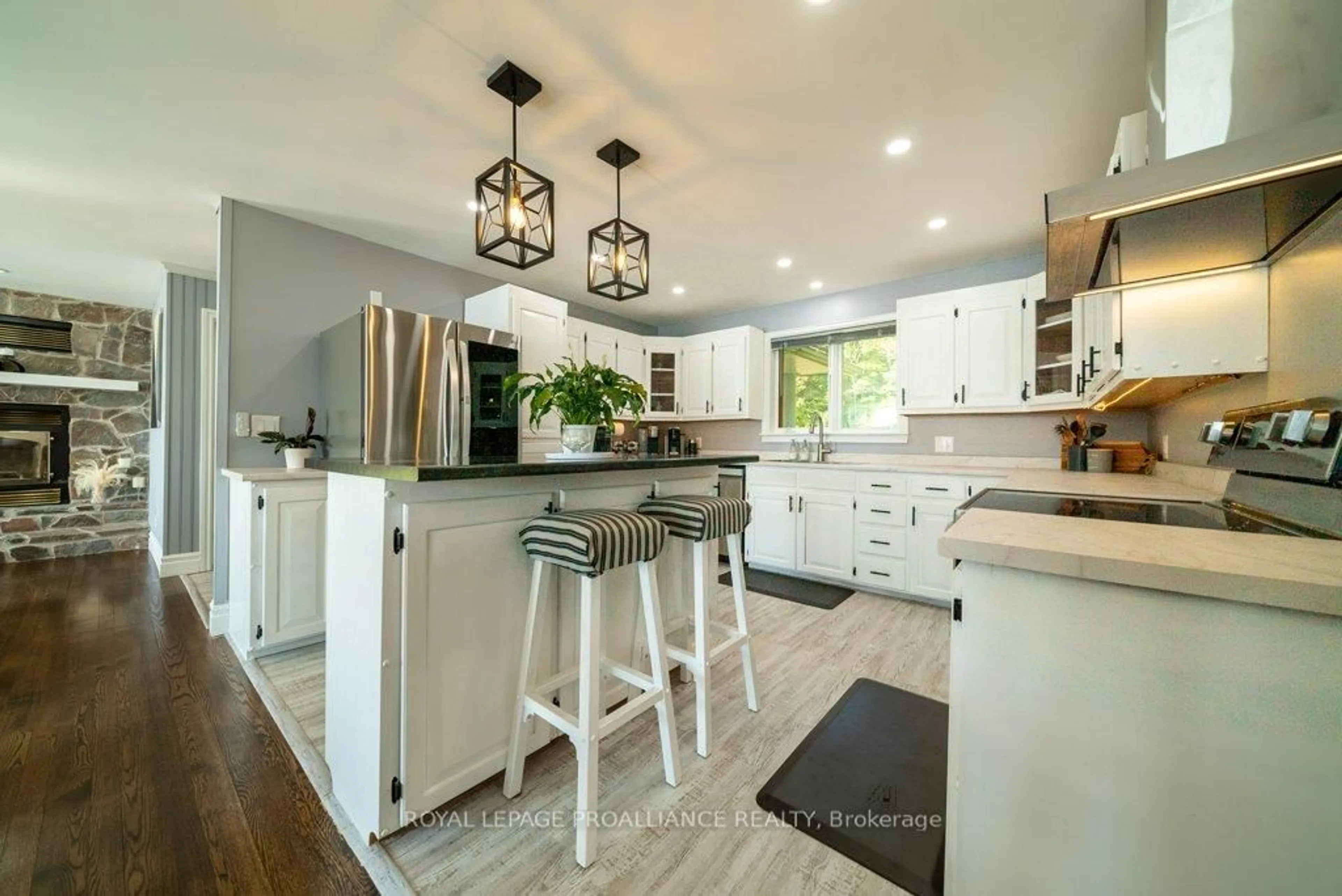 Open concept kitchen, ceramic/tile floor for 1049 Perry Lane, Cloyne Ontario K0H 1K0
