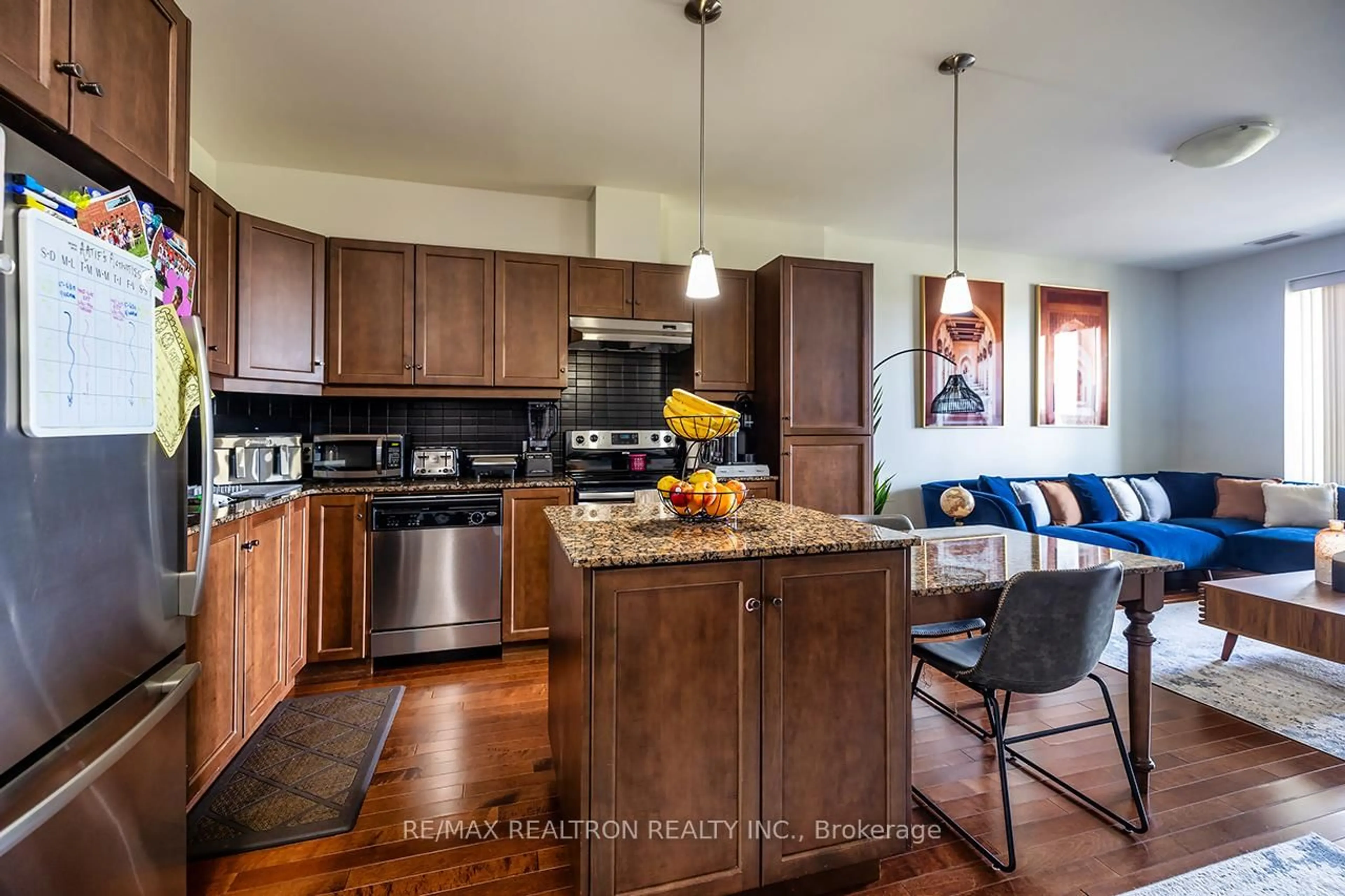 Open concept kitchen, ceramic/tile floor for 223 Erb St #604, Waterloo Ontario N2L 0B3