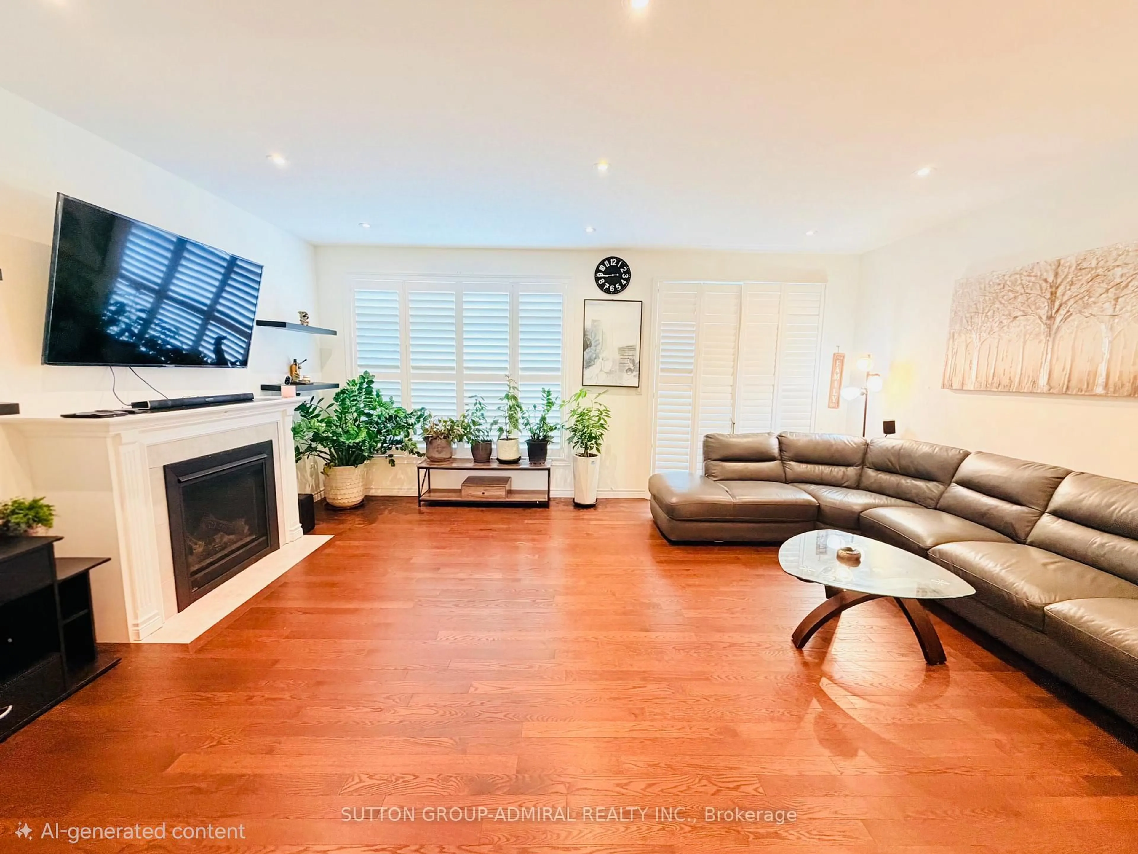 Living room with furniture, wood/laminate floor for 14 Crossbridge Ave, Kitchener Ontario N2A 0J9