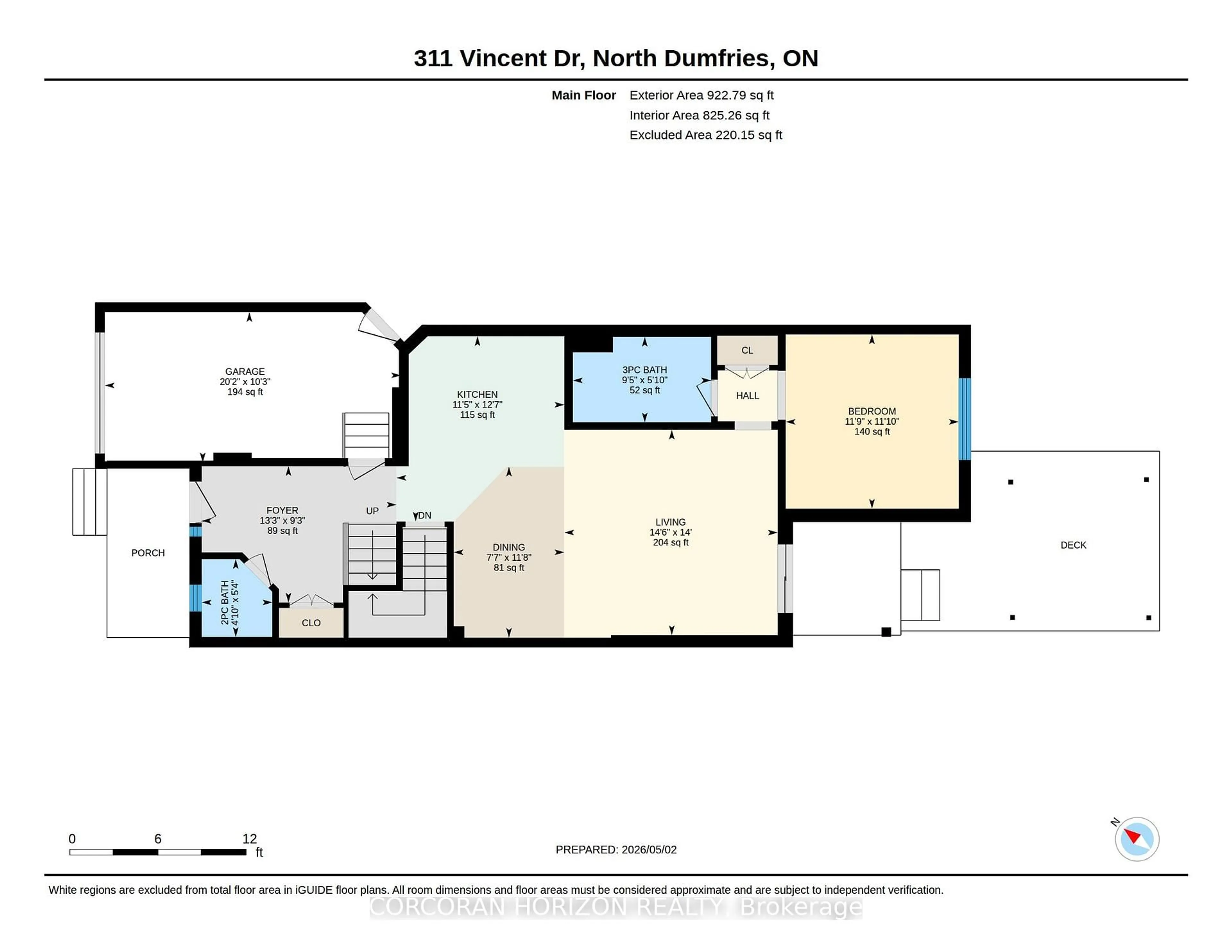 Floor plan for 311 Vincent Dr, North Dumfries Ontario N0B 1E0