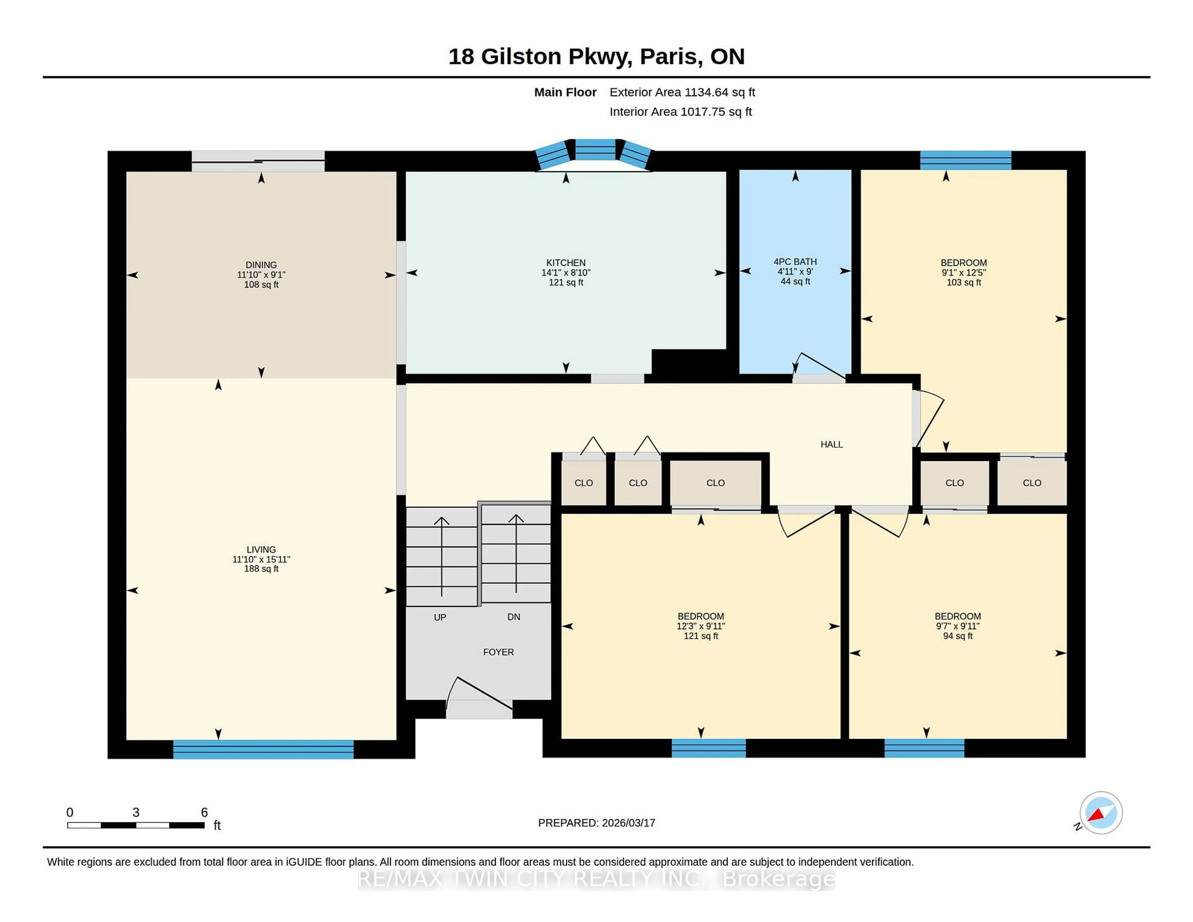 Floor plan for 18 GILSTON Pkwy, Brant Ontario N3L 3K6