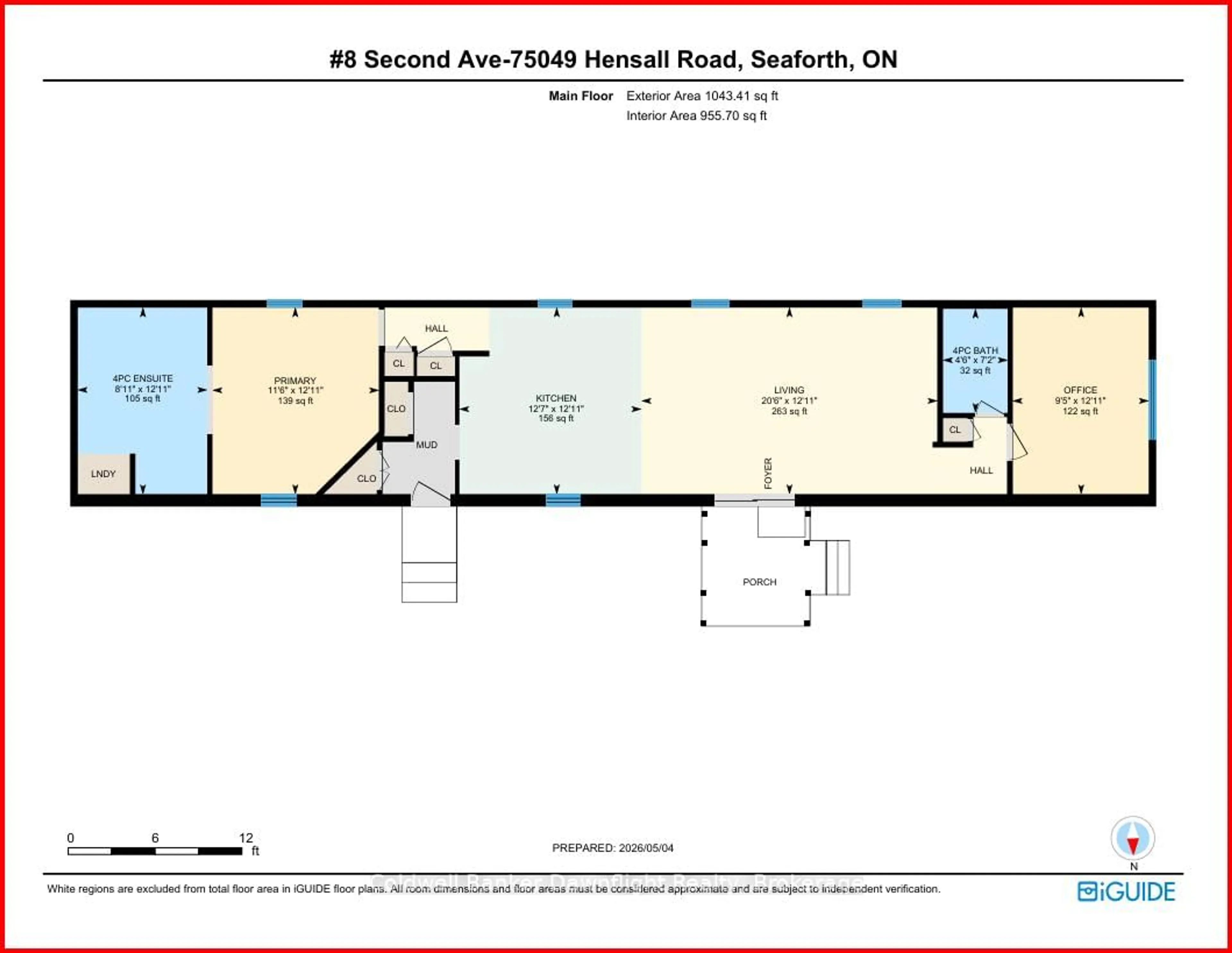 Floor plan for 75049 Hensall R #8 Second Ave, Huron East Ontario N0K 1W0
