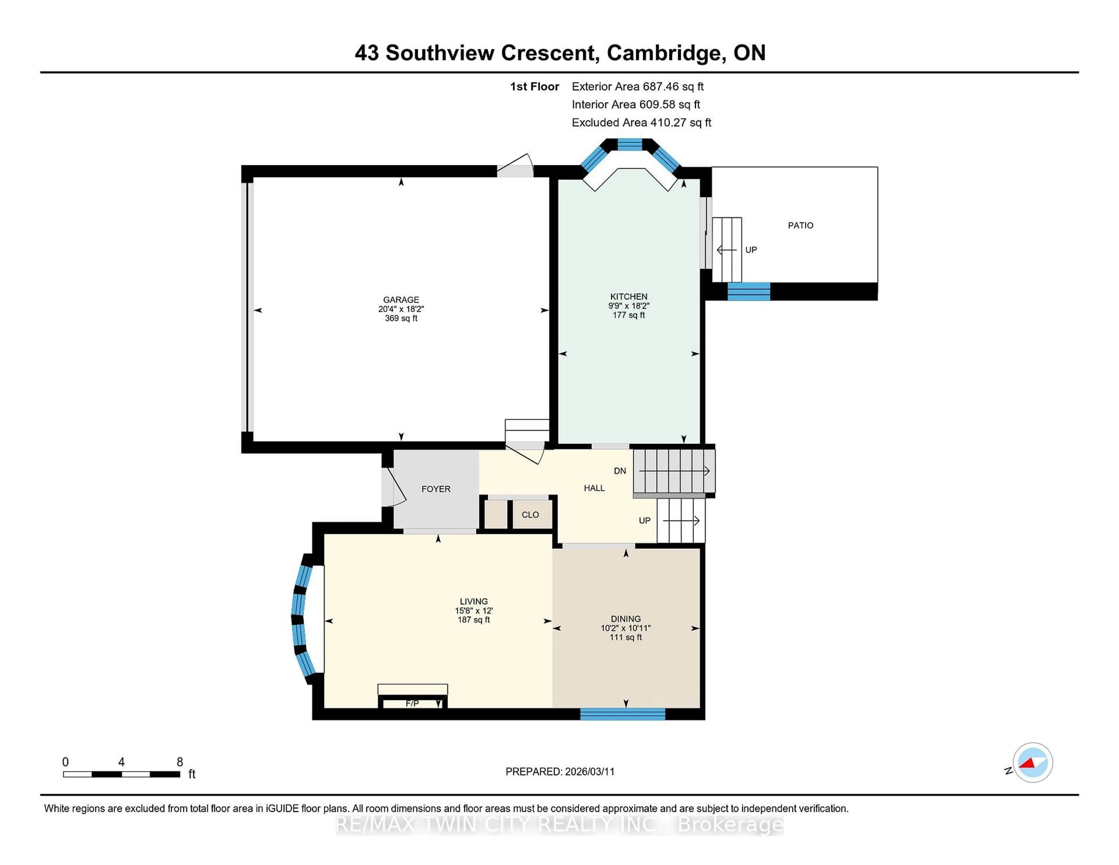 Floor plan for 43 SOUTHVIEW Cres, Cambridge Ontario N1P 1A3