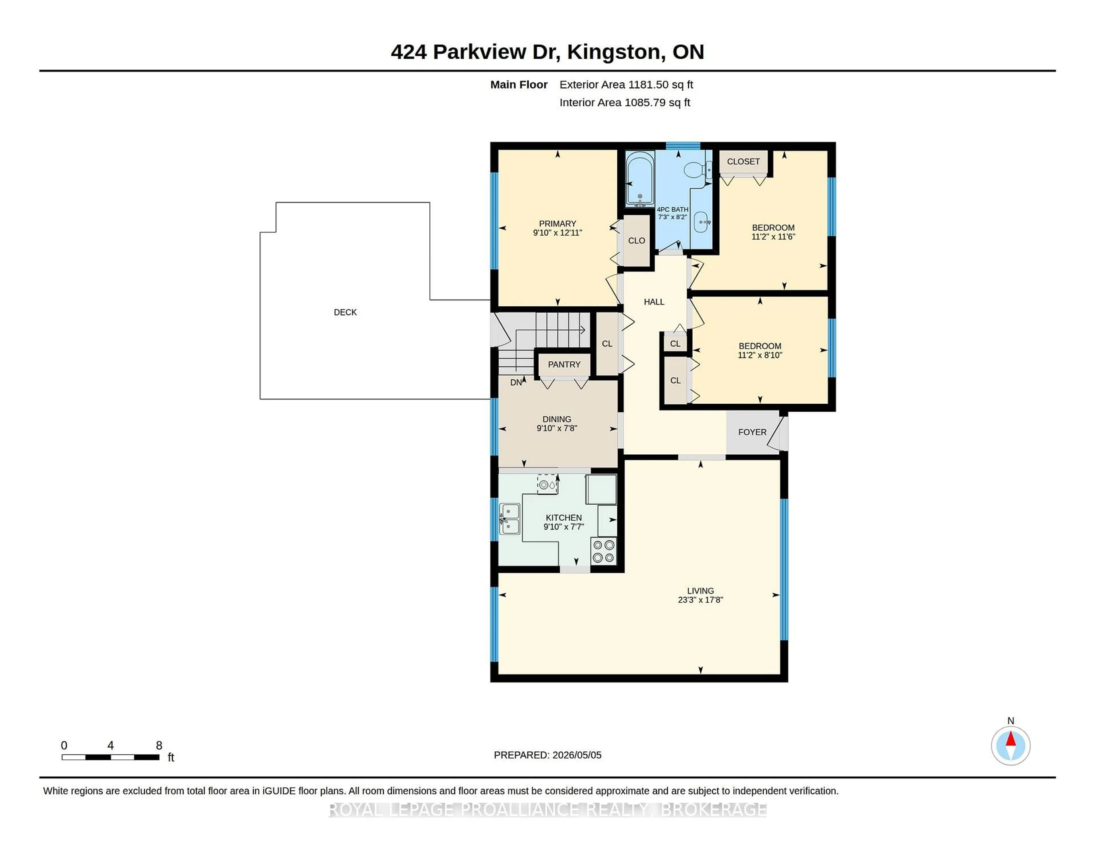 Floor plan for 424 Parkview Dr, Kingston Ontario K7M 4B3