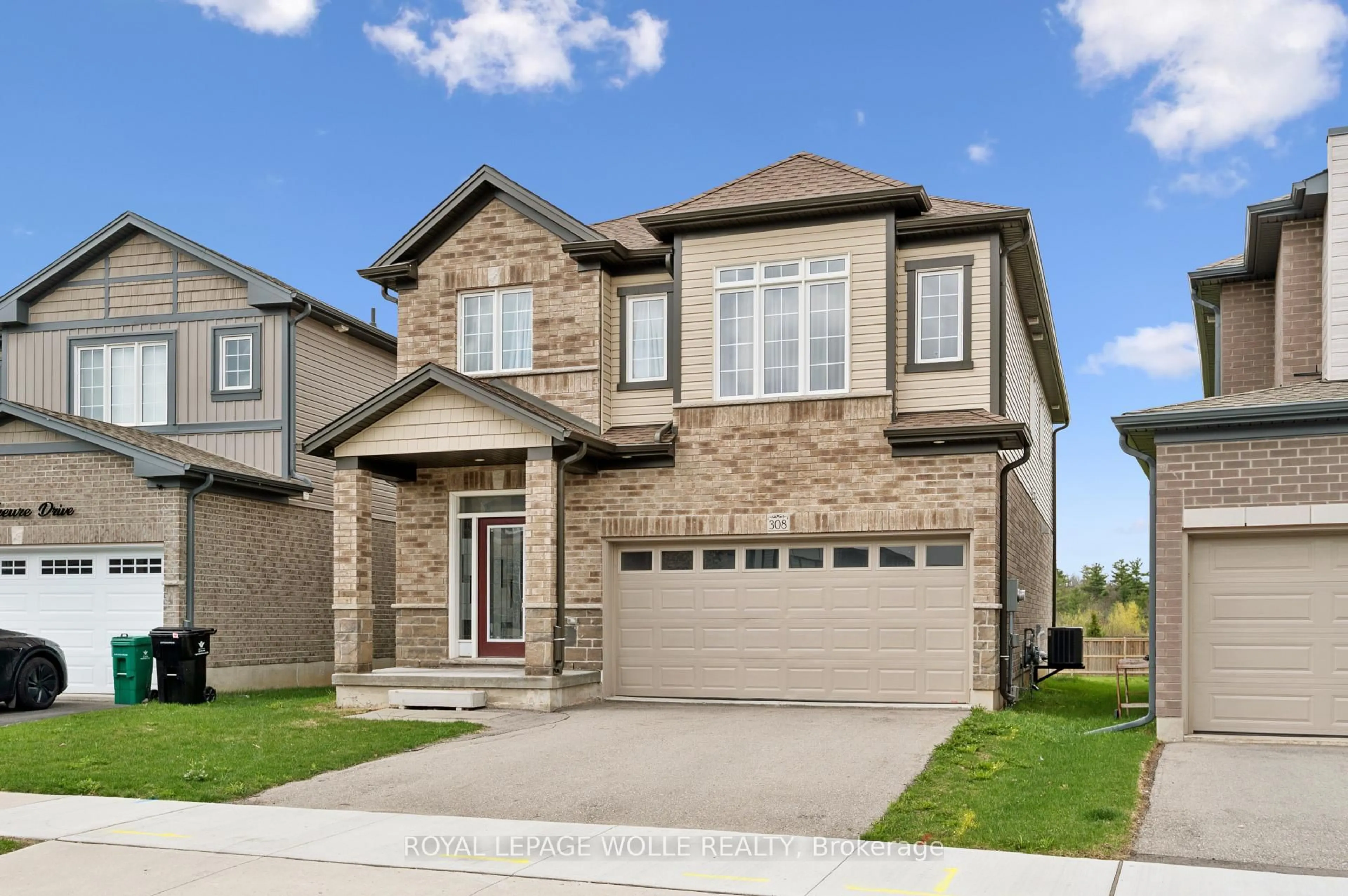 Home with brick exterior material, street for 308 Freure Dr, Cambridge Ontario N1S 0C1