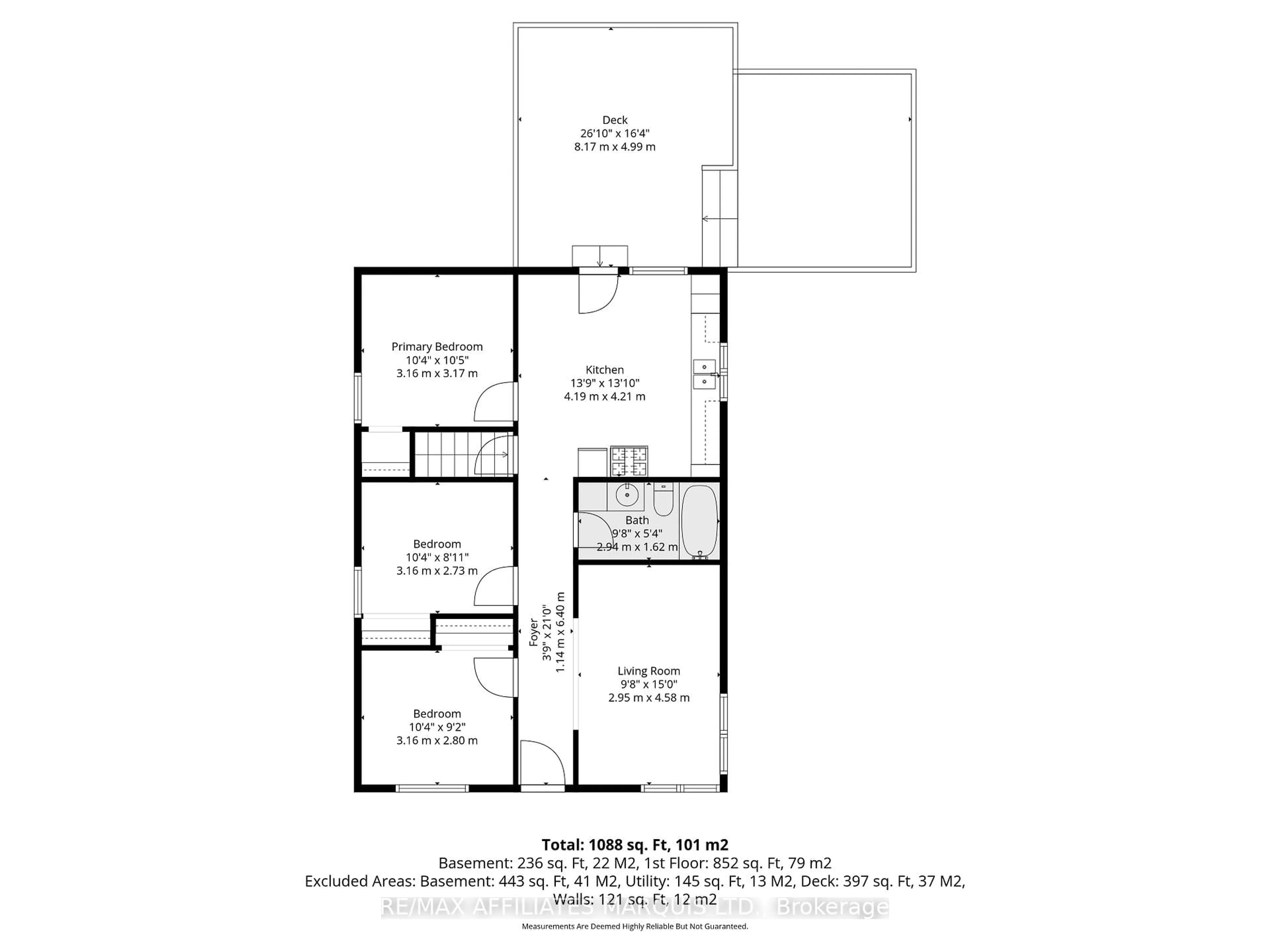 Floor plan for 621 Grantwood Ave, Cornwall Ontario K6H 3V3