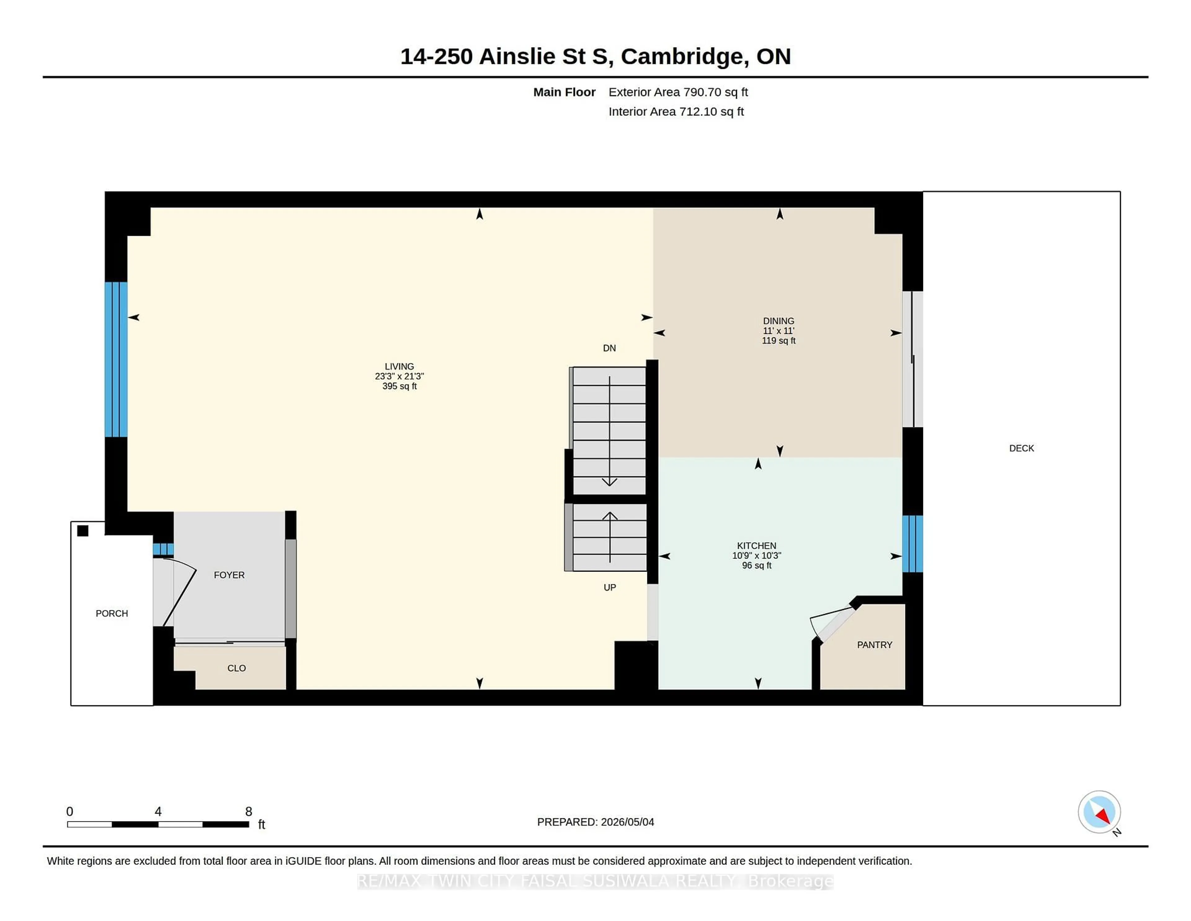 Floor plan for 250 Ainslie St #14, Cambridge Ontario N1R 8P8