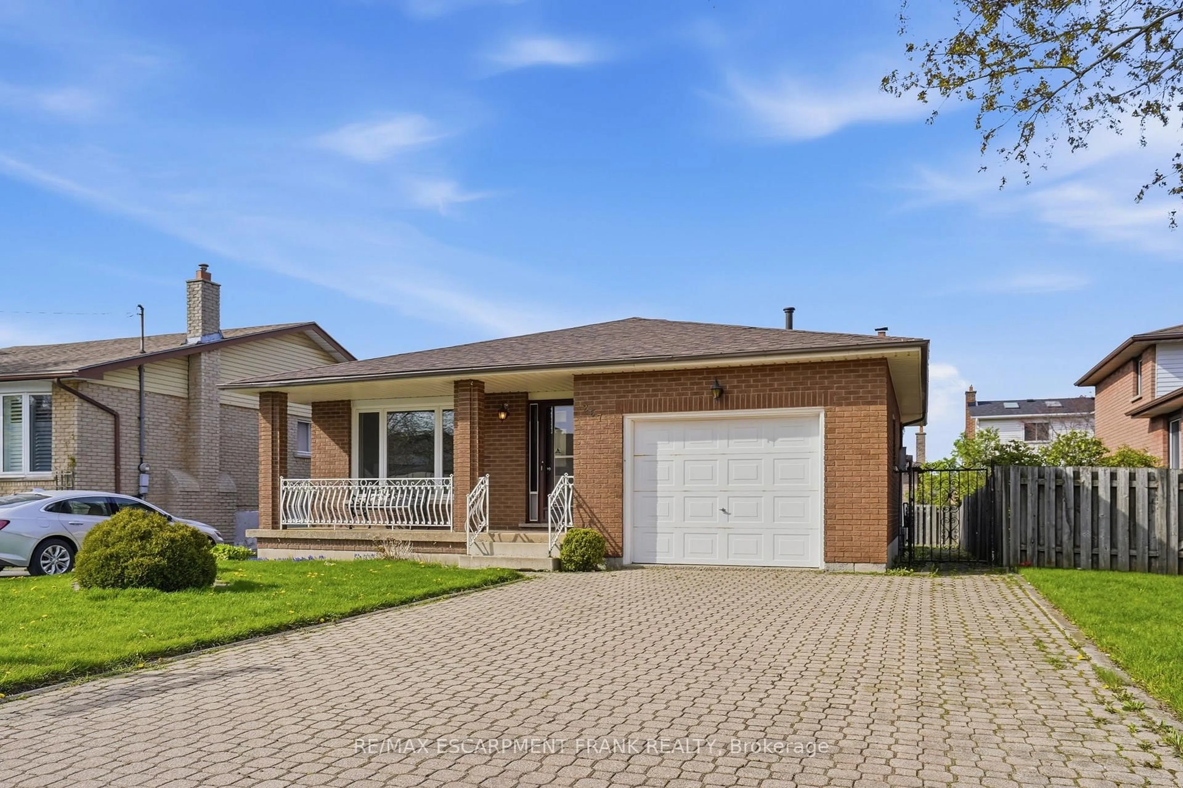 Home with brick exterior material, street for 267 GREENCEDAR Dr, Hamilton Ontario L9C 6S2