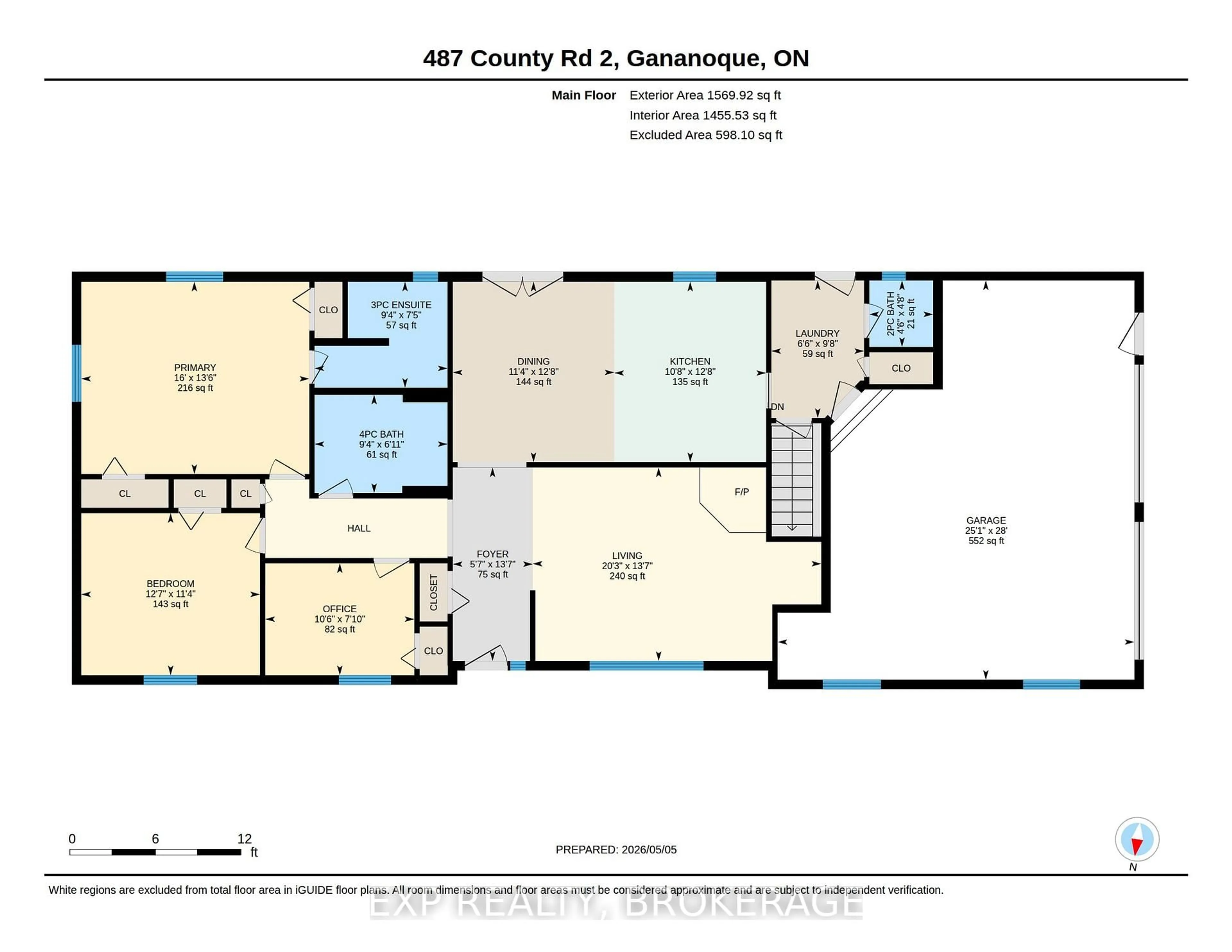 Floor plan for 487 COUNTY 2 Rd, Front of Leeds & Seeleys Bay Ontario K7G 2V4