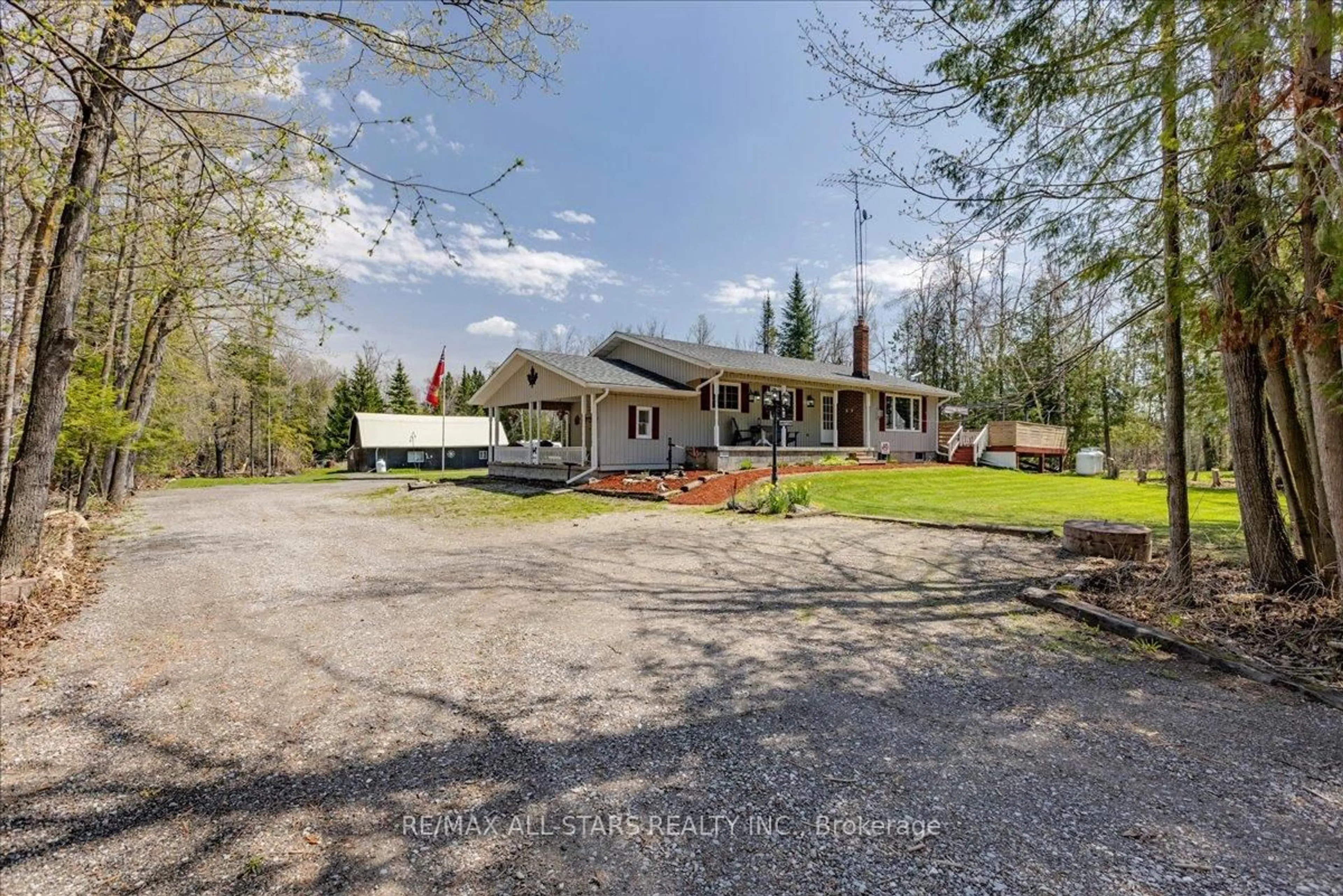 A pic from outside/outdoor area/front of a property/back of a property/a pic from drone, unknown for 430 Farms Rd, Kawartha Lakes Ontario K0M 2T0