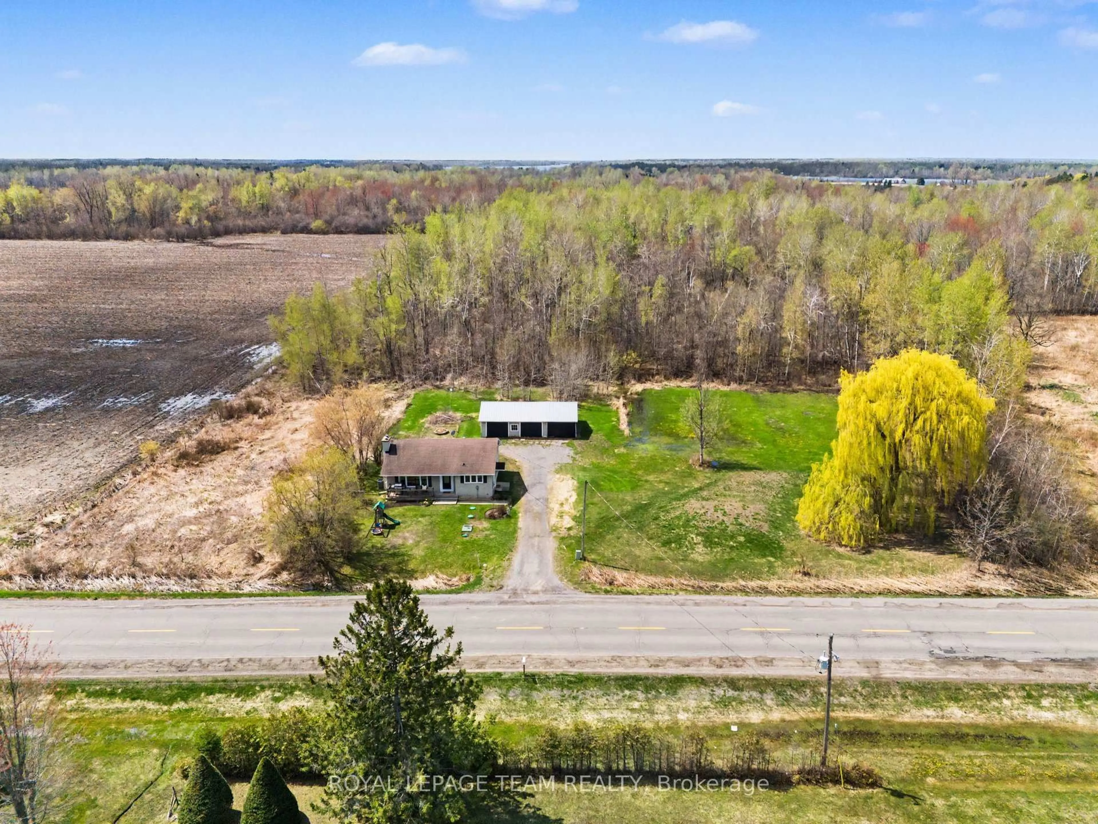 A pic from outside/outdoor area/front of a property/back of a property/a pic from drone, water/lake/river/ocean view for 1246 South Gower Dr, North Grenville Ontario K0G 1J0