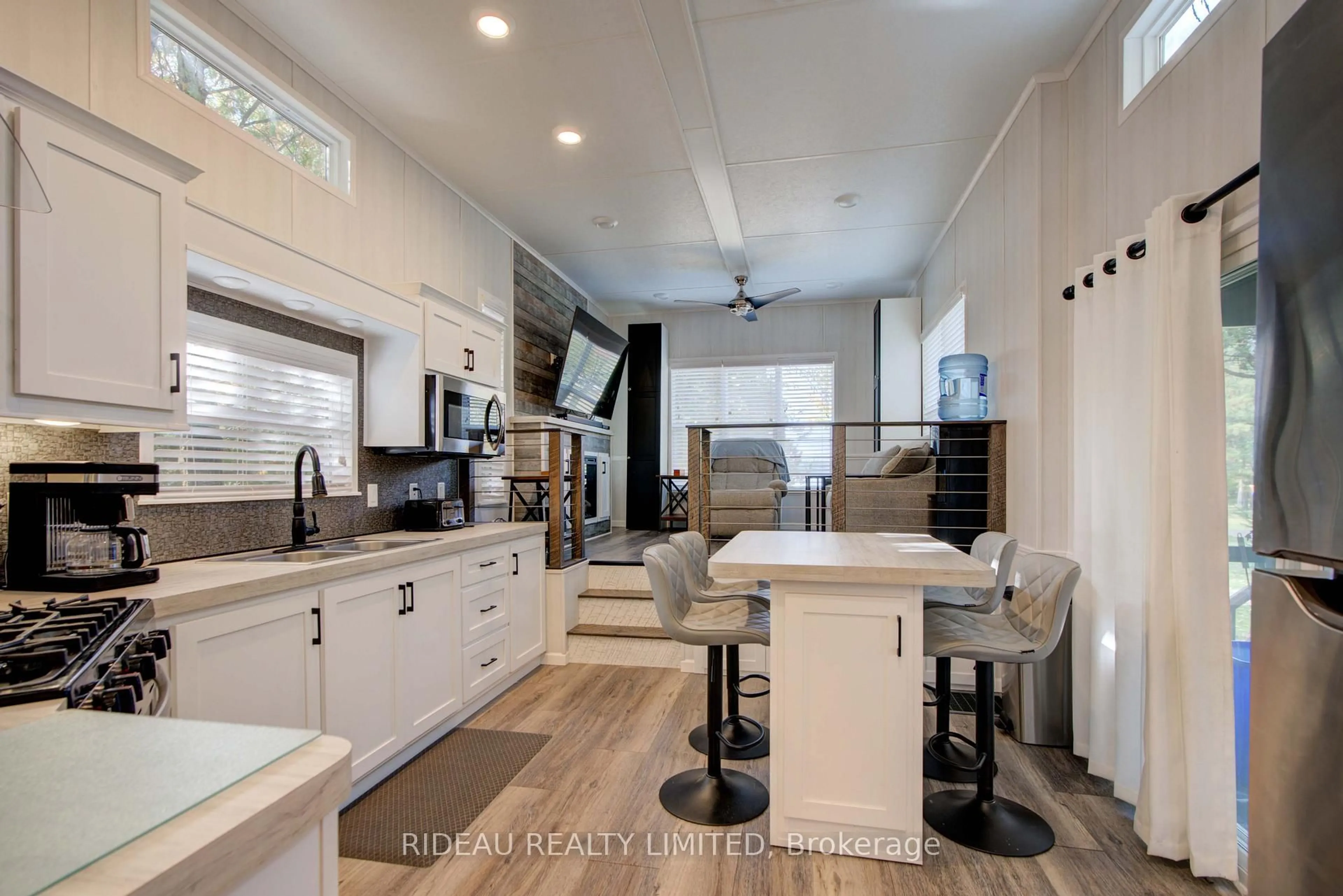 Open concept kitchen, ceramic/tile floor for 3800 Big Rideau Lake Rd #Site 5, Rideau Lakes Ontario K0G 1V0