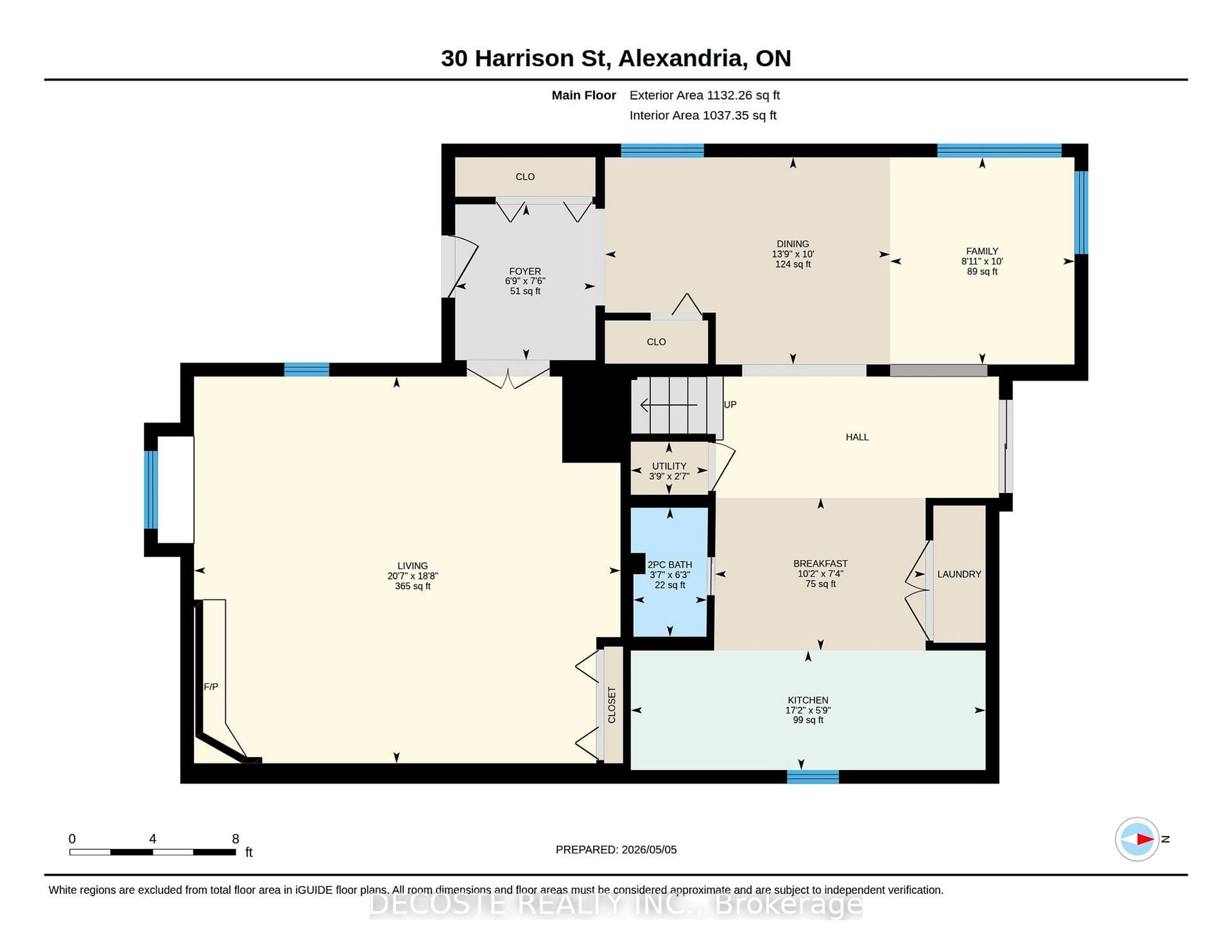 Floor plan for 30 Harrison St, North Glengarry Ontario K0C 1A0