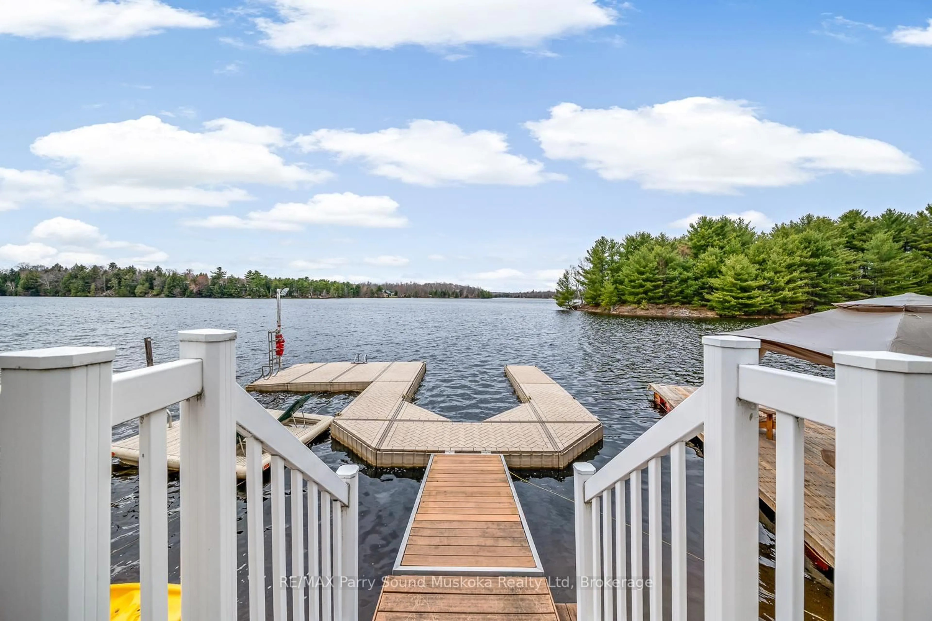 Patio, water/lake/river/ocean view for 61 Mckellar Lake Rd, McKellar Ontario P0G 1C0