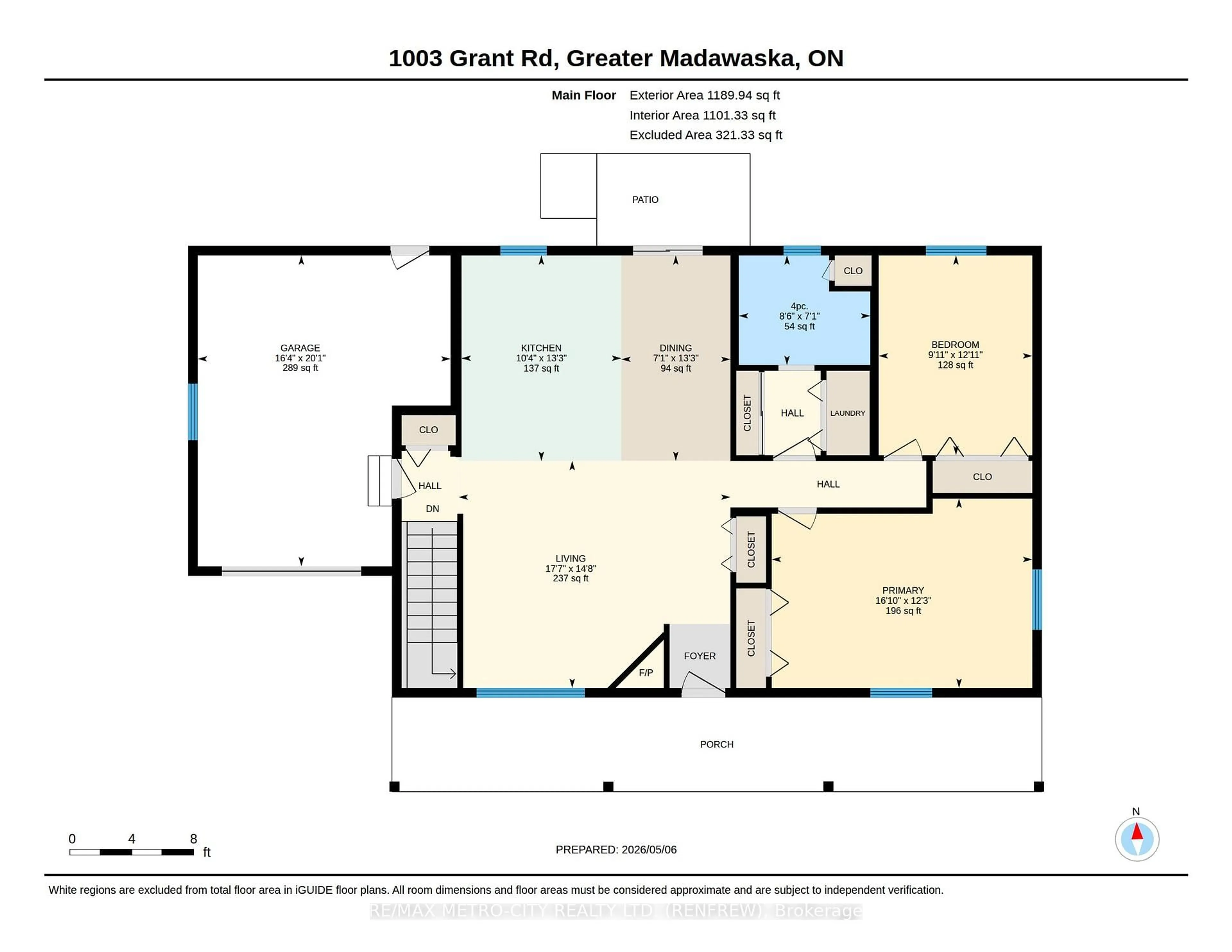 Floor plan for 1003 Grant Rd, Renfrew Ontario K7V 3Z9