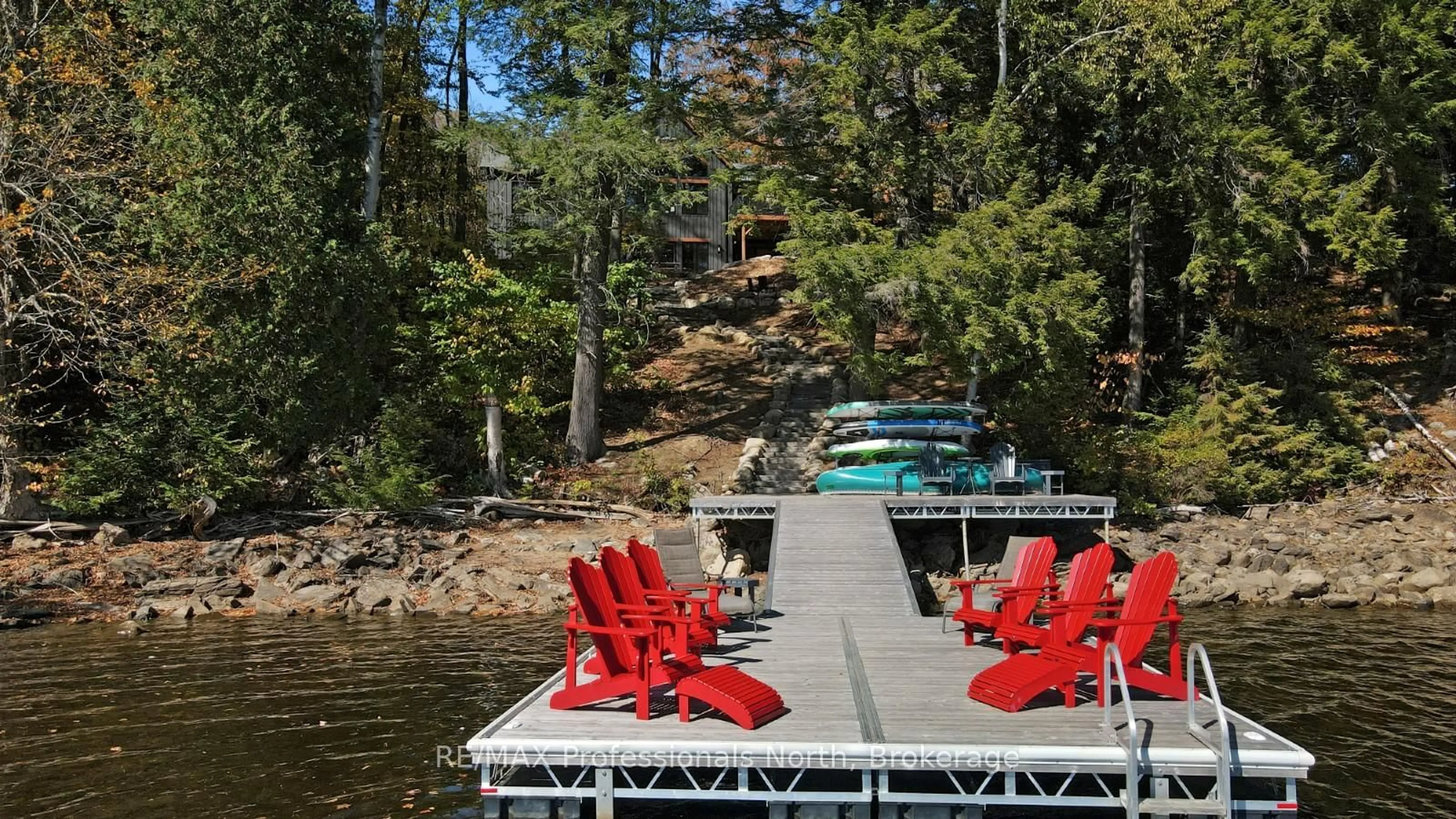 Patio, water/lake/river/ocean view for 1410 Flatwater Cove Tr, Dysart et al Ontario K0M 1S0