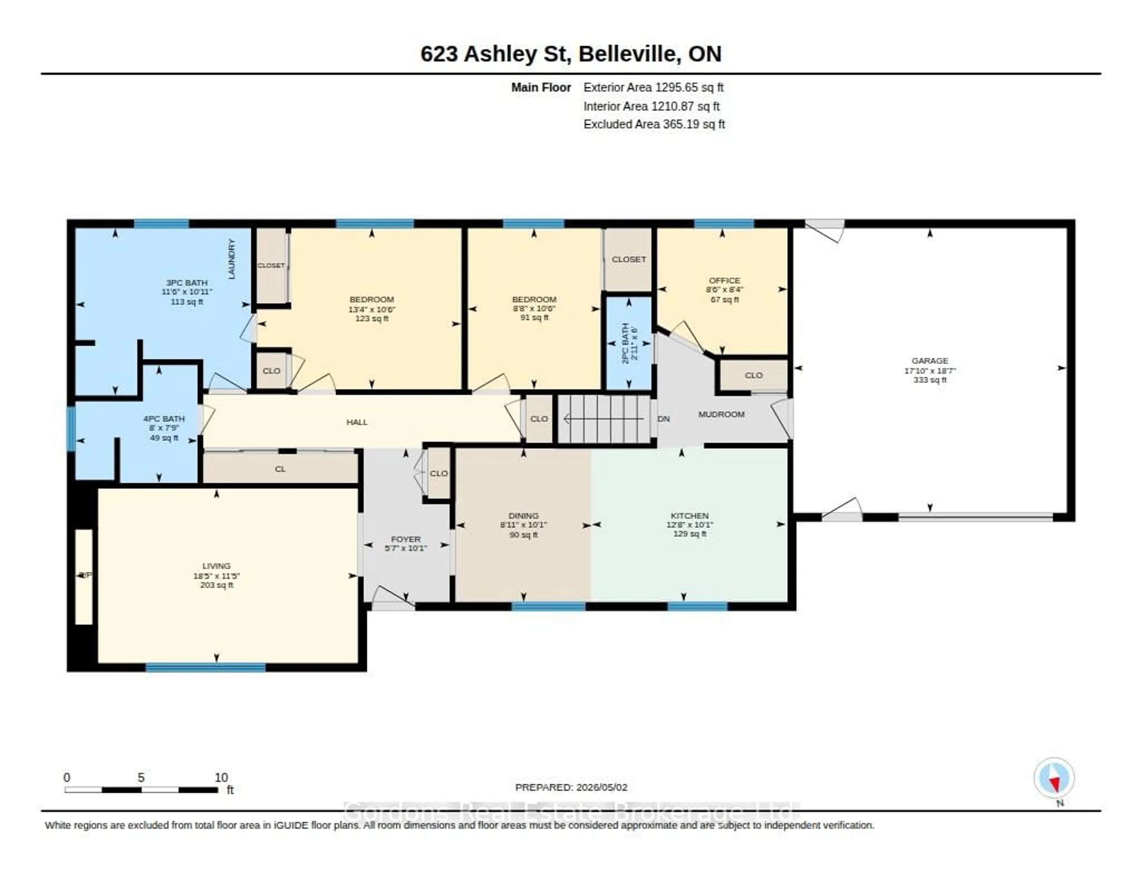 Floor plan for 623 Ashley St, Quinte West Ontario K0K 2B0