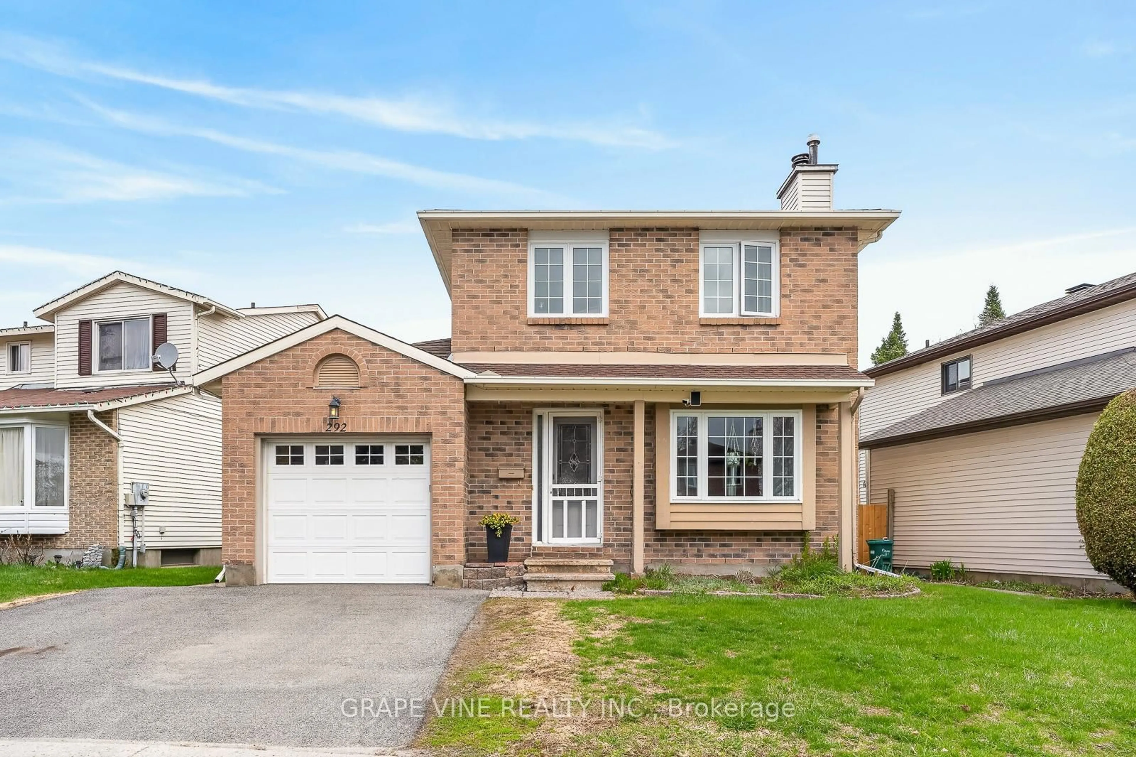 Home with brick exterior material, street for 292 Du Grand Bois Ave, Orleans Ontario K1E 2S6