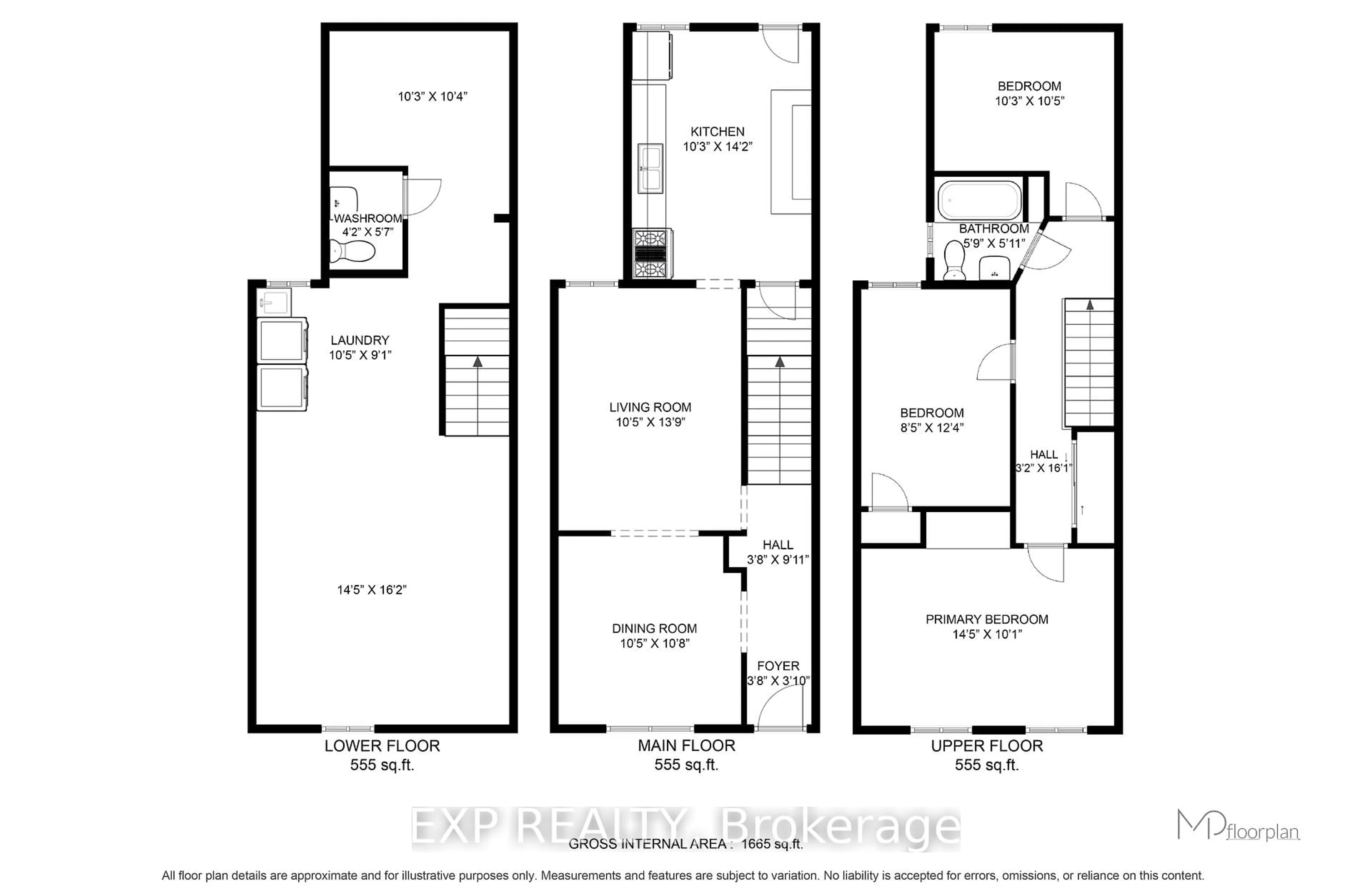 Floor plan for 38 Madison Ave, Hamilton Ontario L8L 5Y4