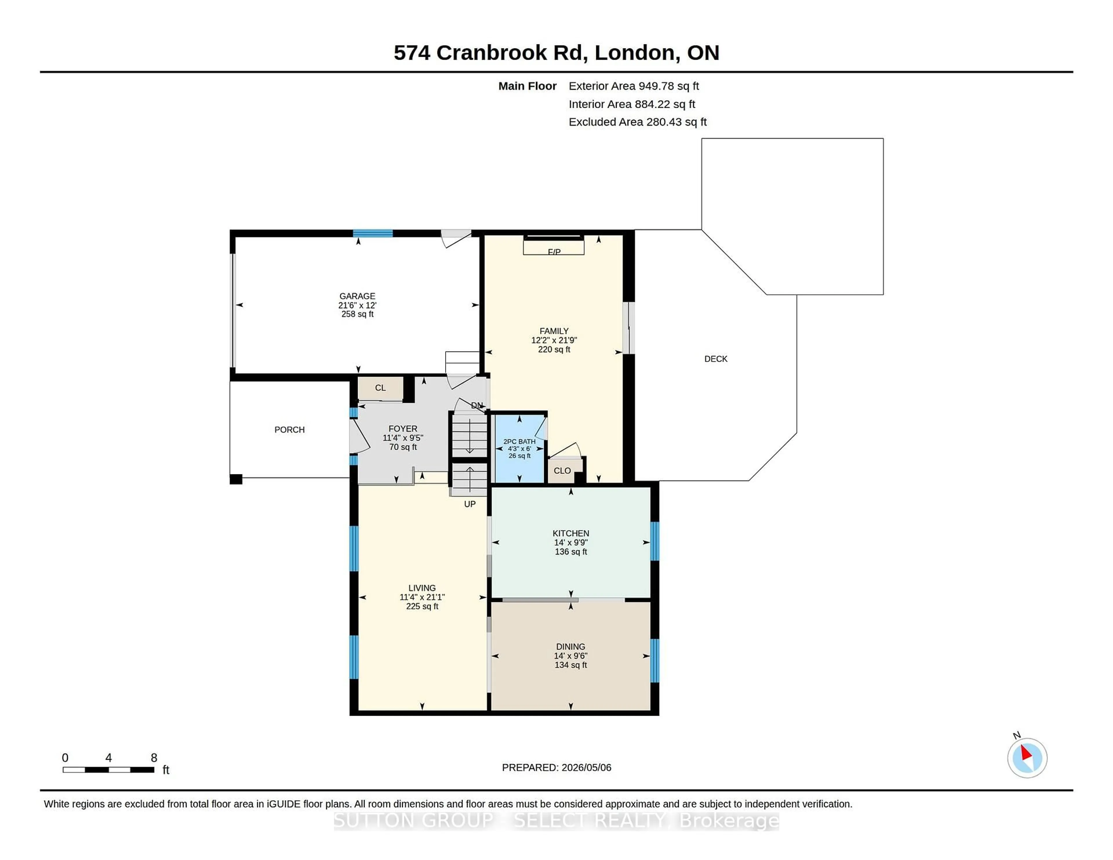 Floor plan for 574 Cranbrook Rd, London South Ontario N6K 1W5